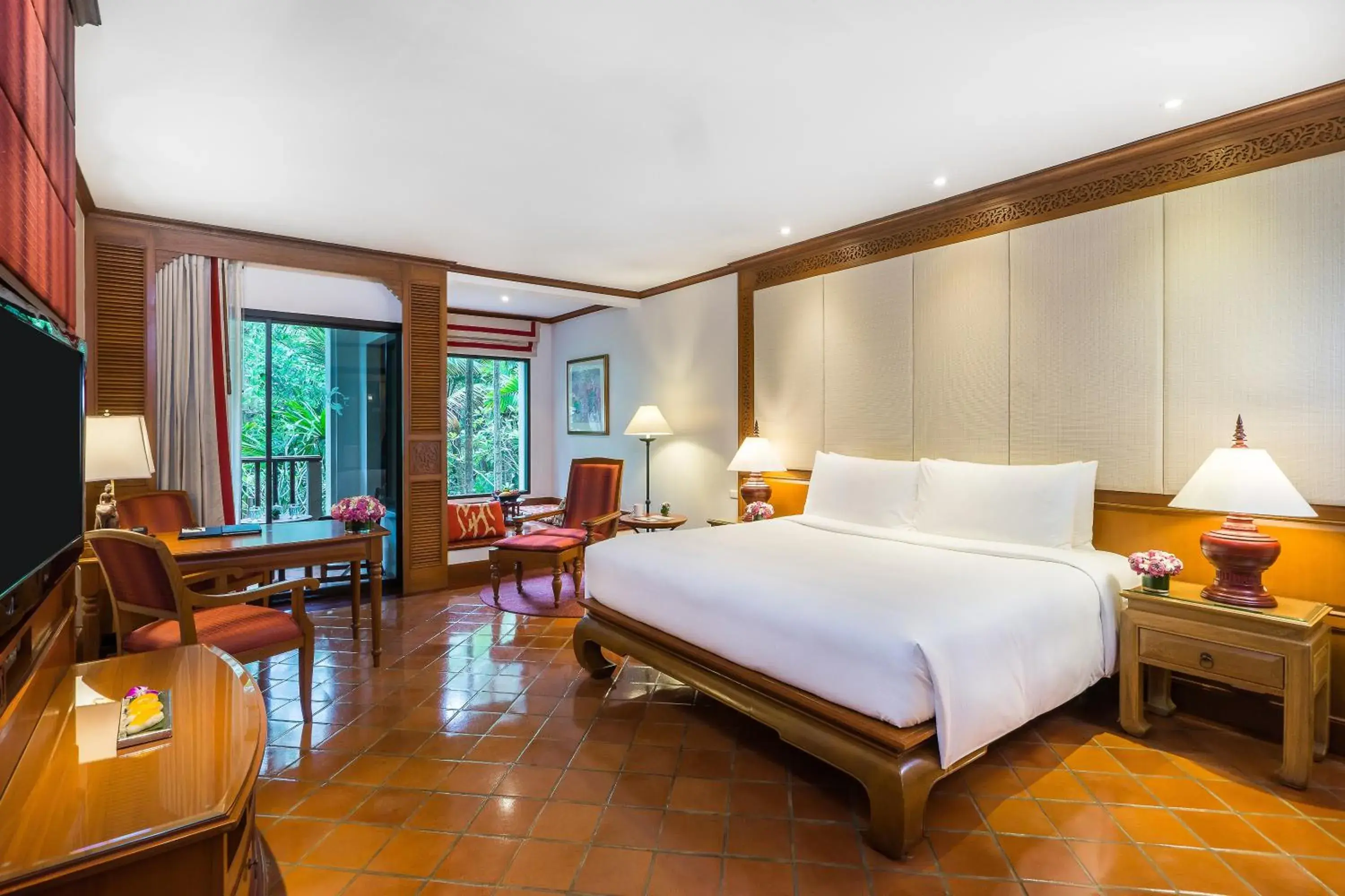 Deluxe Garden King, Guest room, 1 King, Garden view, Balcony in JW Marriott Phuket Resort and Spa Deluxe Garden King, Guest room, 1 King, Garden view, Balcony in JW Marriott Phuket Resort and Spa