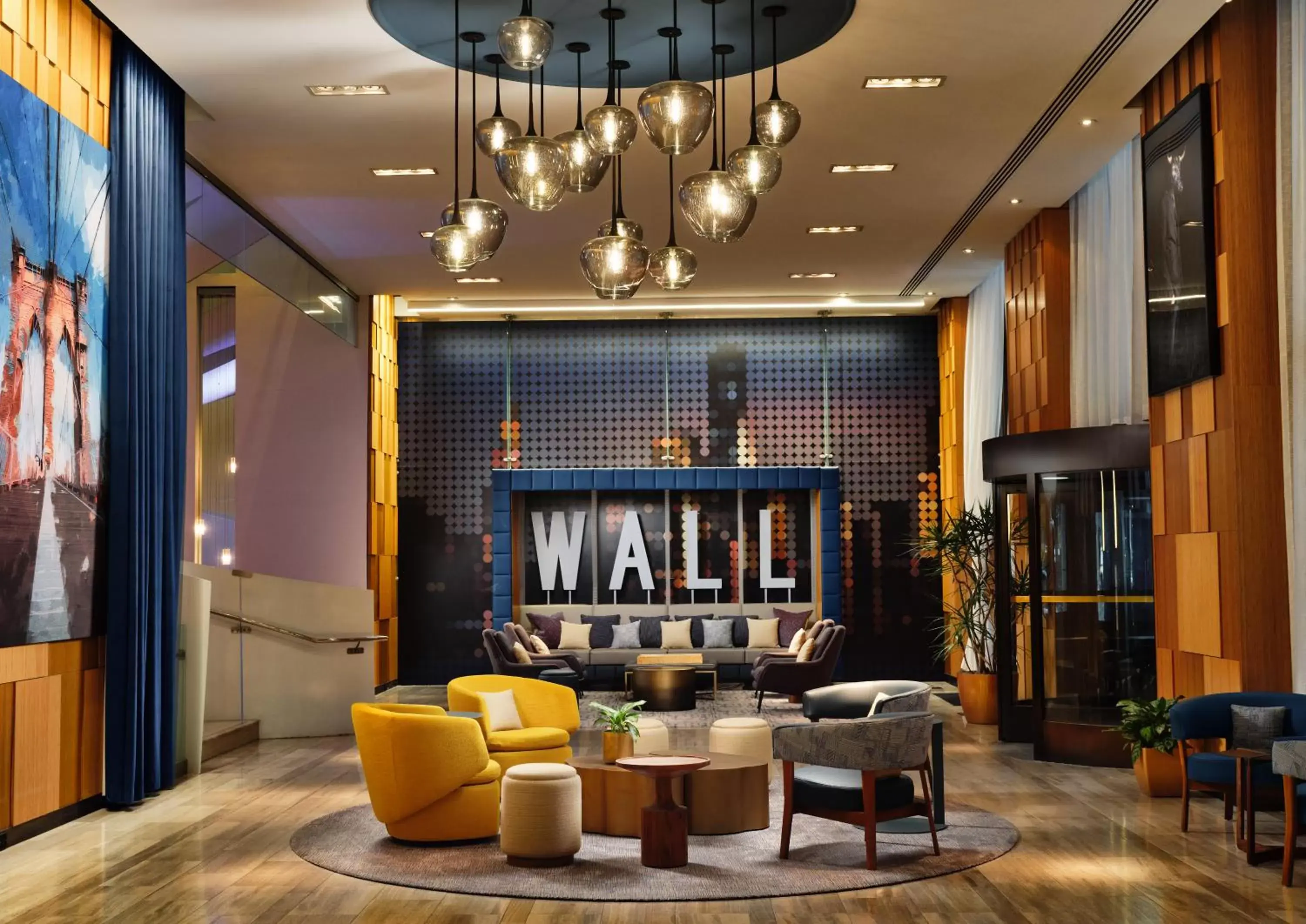 Lobby or reception in Hyatt Centric Wall Street New York Lobby or reception in Hyatt Centric Wall Street New York