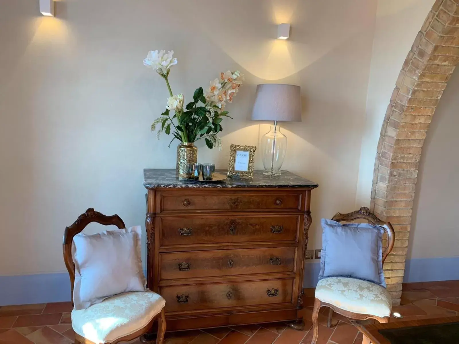 Seating Area in Cordella In Valdorcia Truffle and Olive Oil Resort