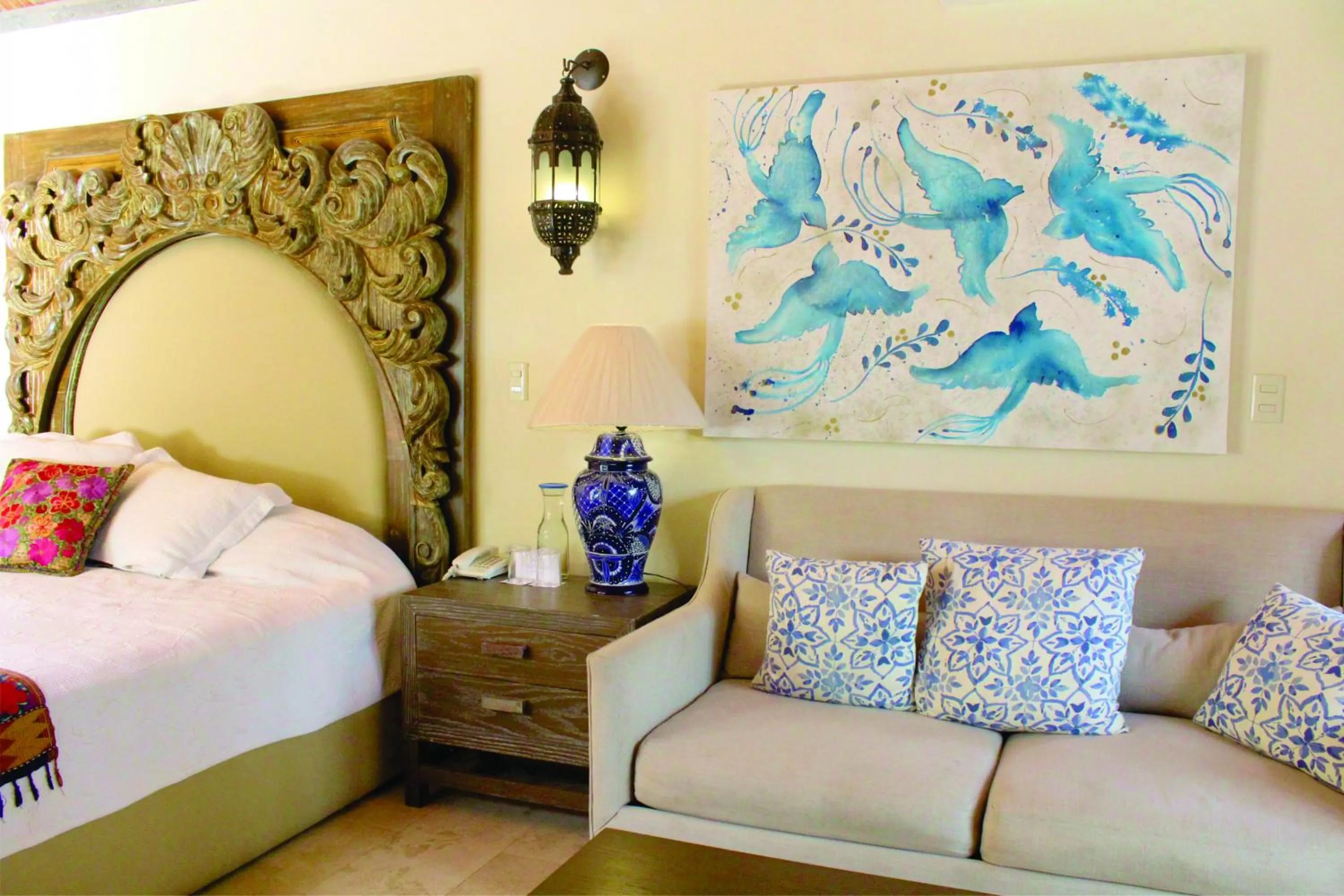 Bed in Hotel Lindo Ajijic Bed & Breakfast