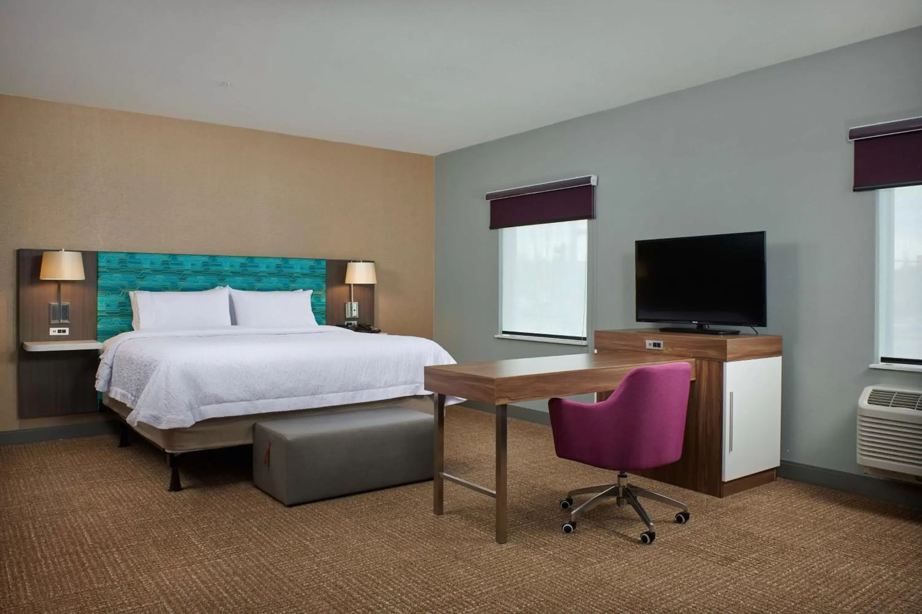 Bedroom, TV/Entertainment Center in Hampton Inn Sherwood Portland