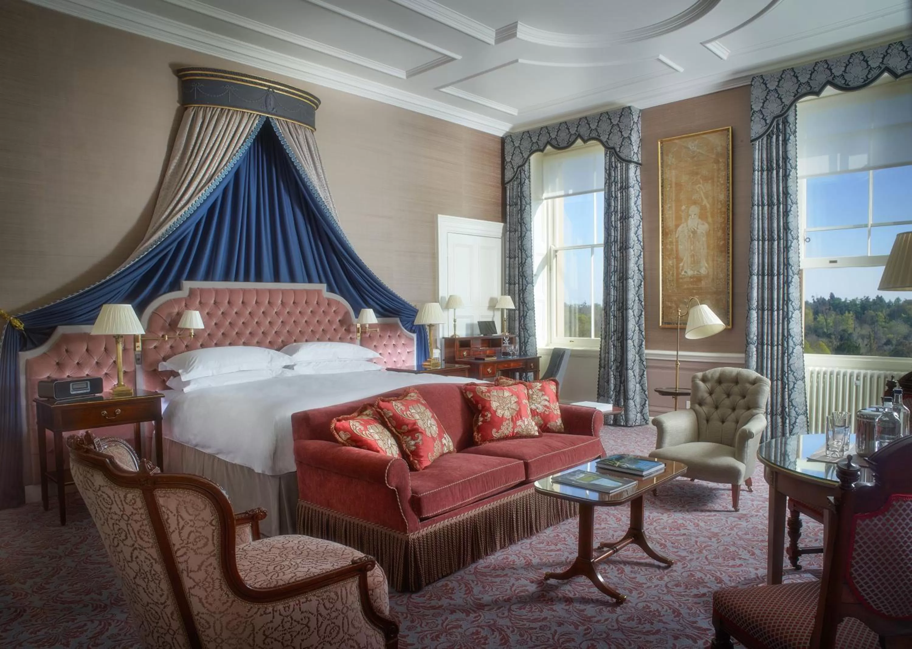 Bedroom, Bed in Cliveden House - an Iconic Luxury Hotel