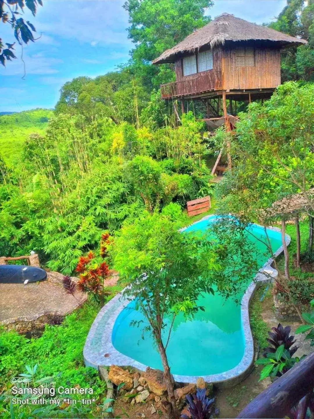 Pool View in Sanctuaria Treehouses Busuanga