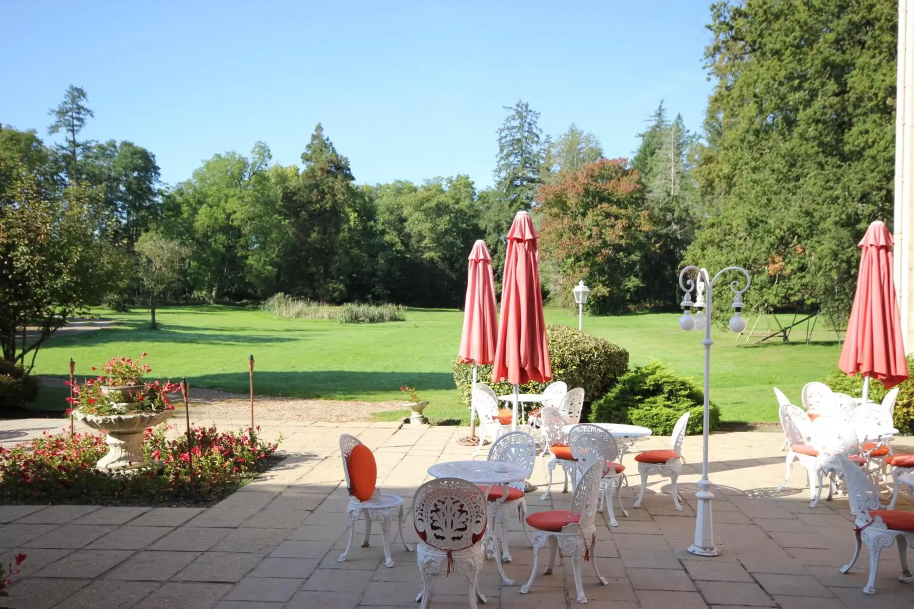 Balcony/Terrace in Hostellerie Du Château Les Muids