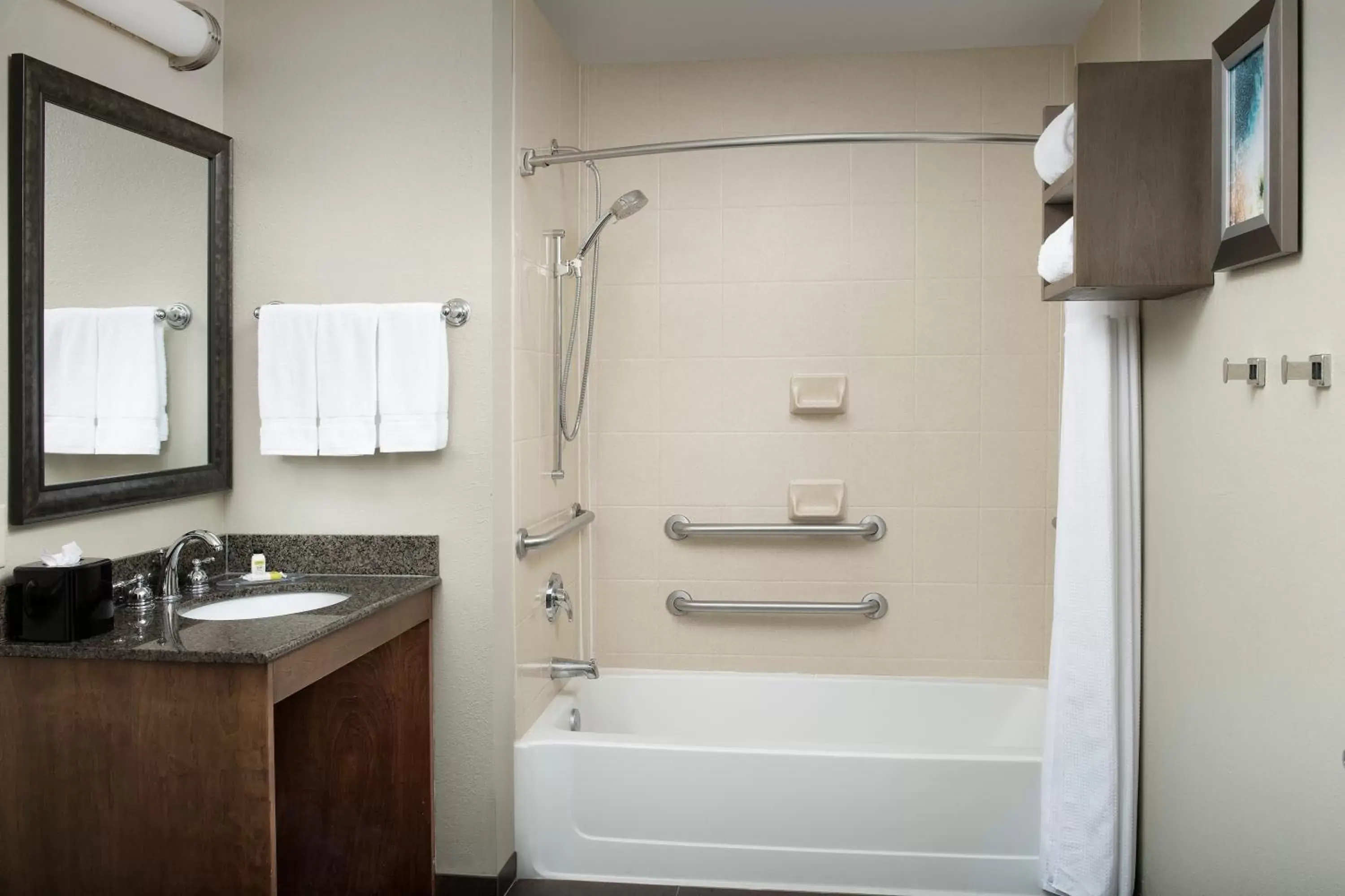Shower, Bathroom in Staybridge Suites Greenville I-85 Woodruff Road, an IHG Hotel