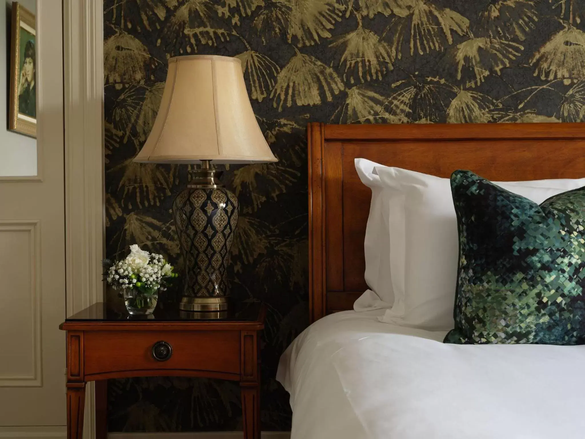 Decorative detail, Bed in Lyrath Estate