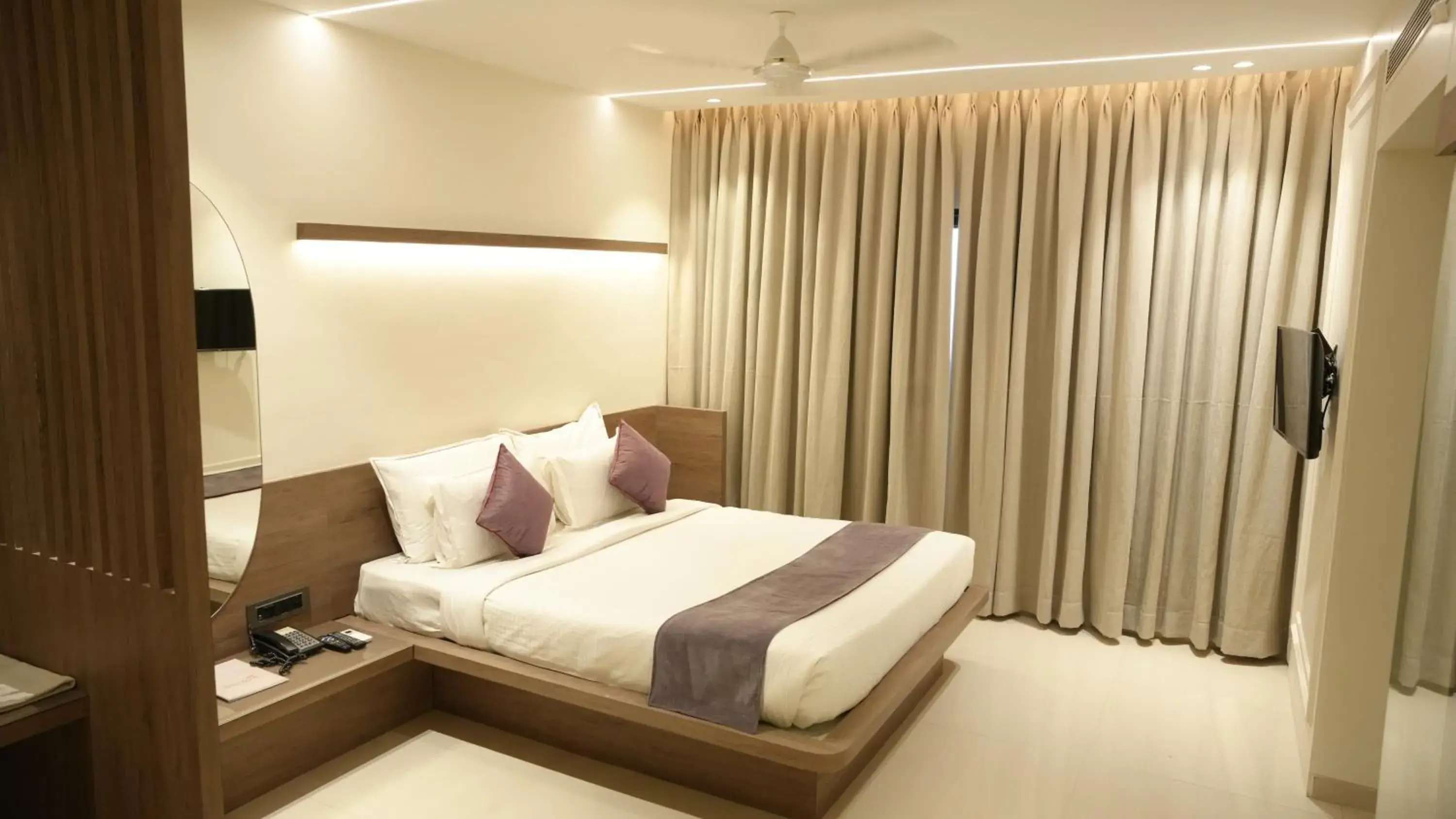 Bed in Jivanta Hotel [Shirdi]