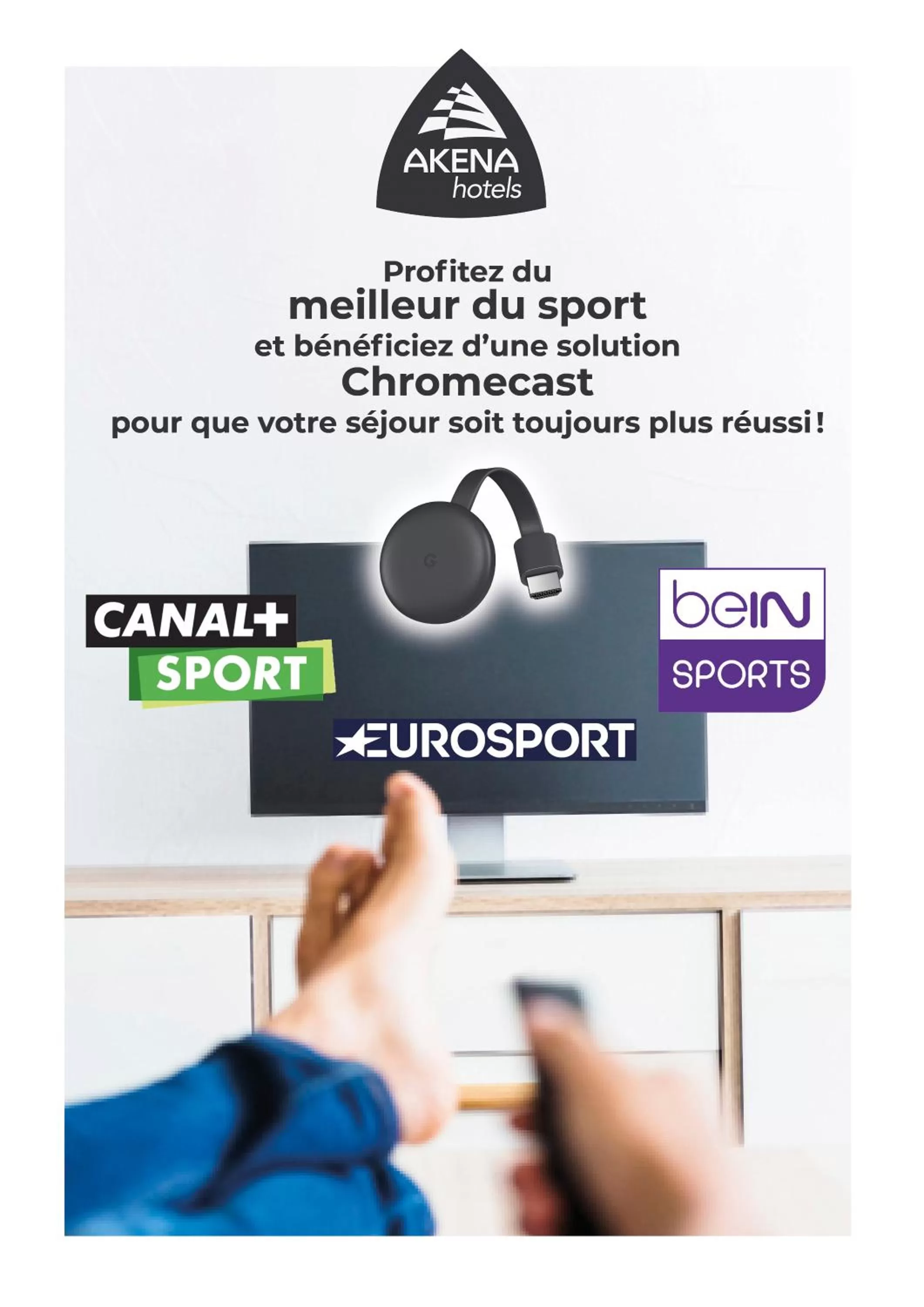 TV and multimedia in Hôtel Akena Reims Bezannes