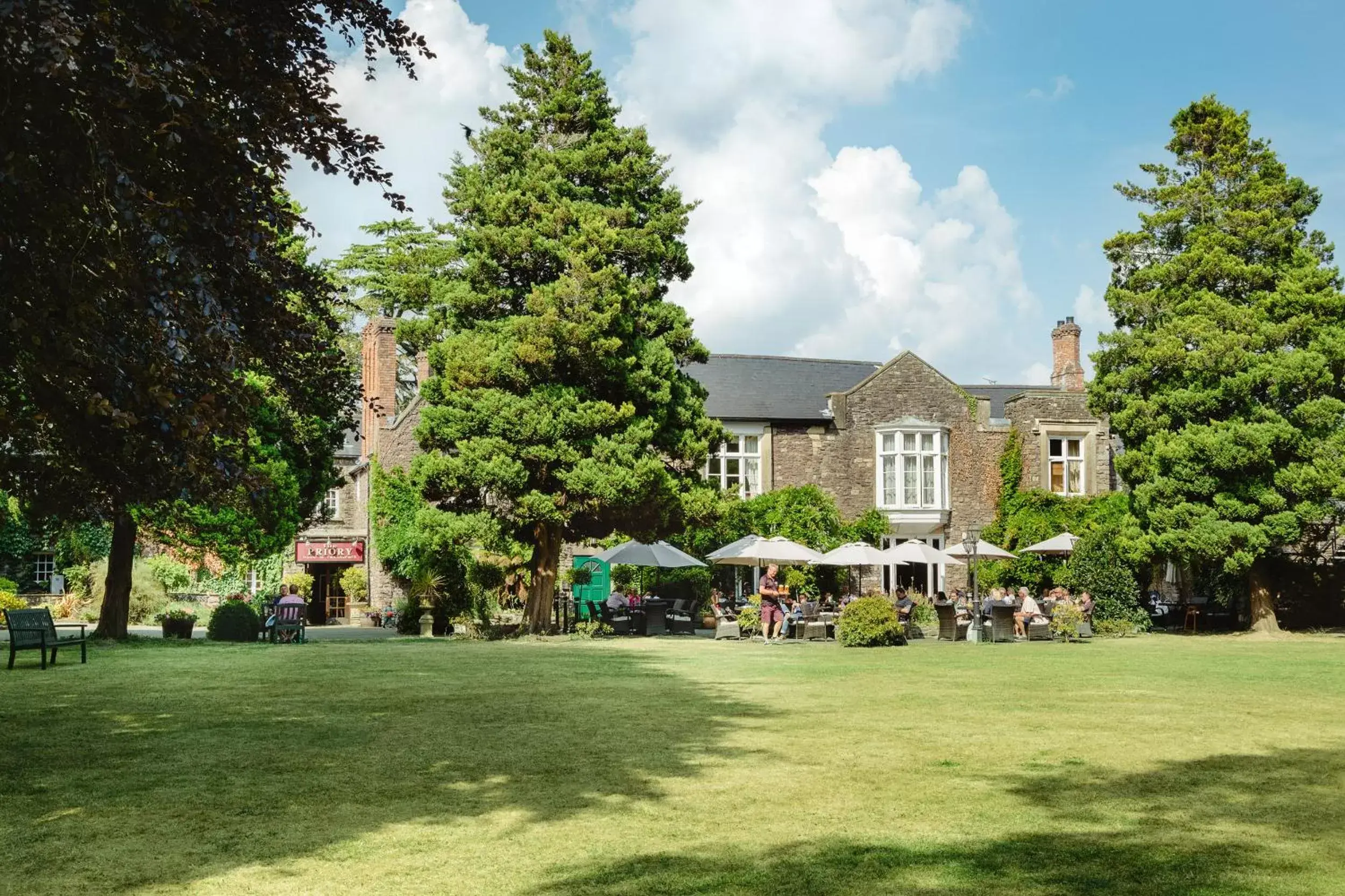 Patio, Property Building in The Priory Hotel