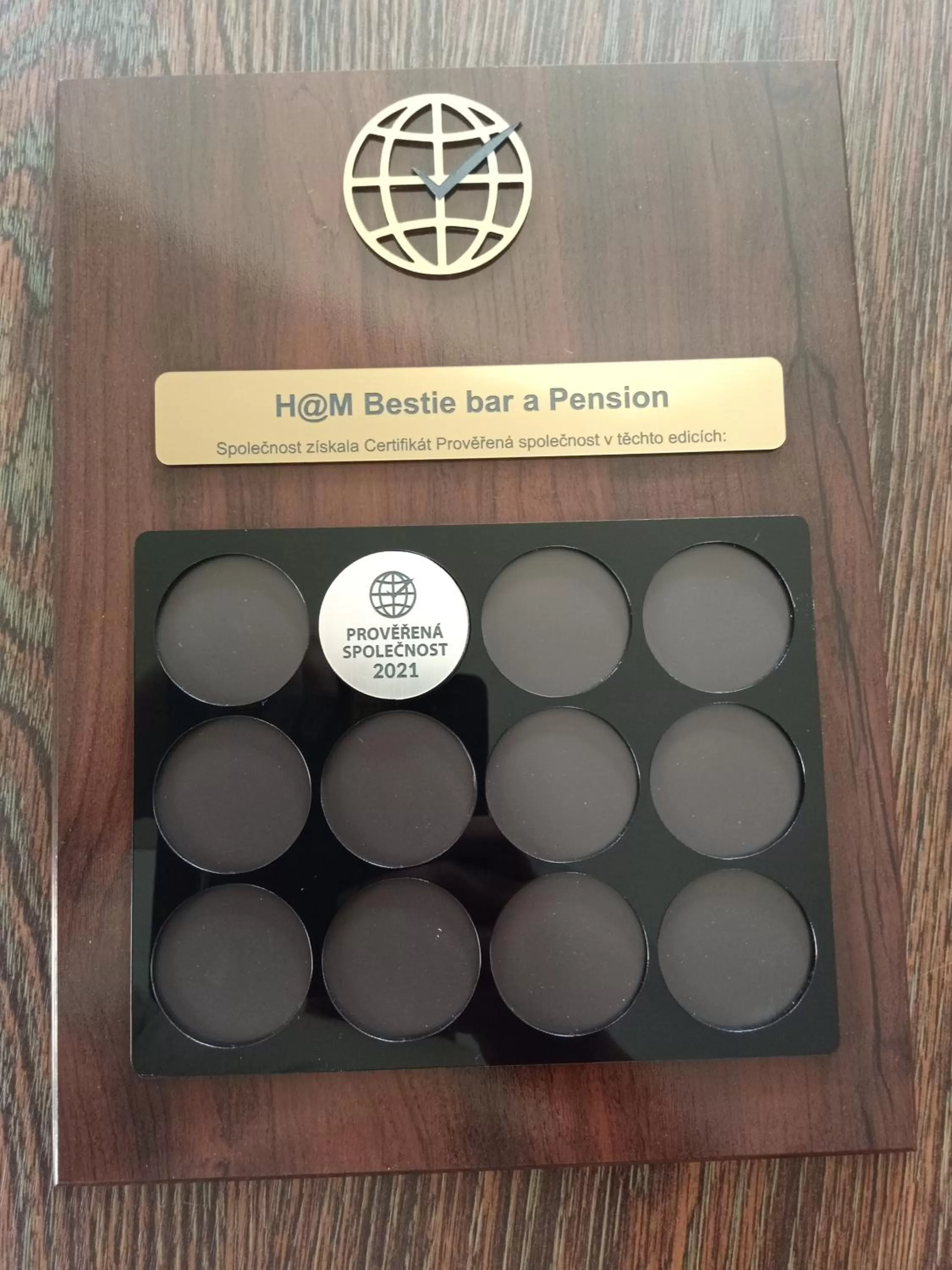 Certificate/Award in H@M Penzion