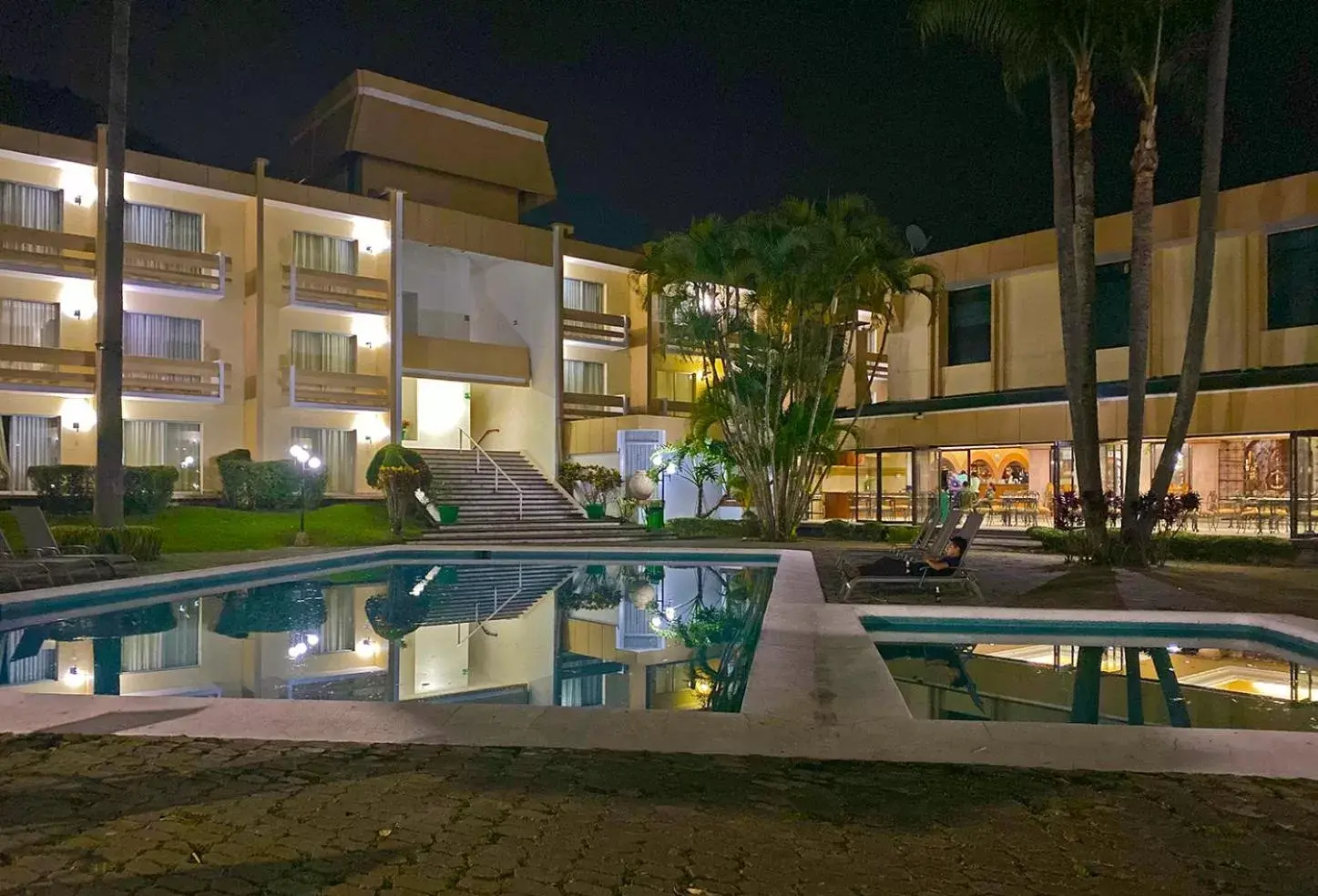 Night, Swimming Pool in Hotel Villa Florida Córdoba