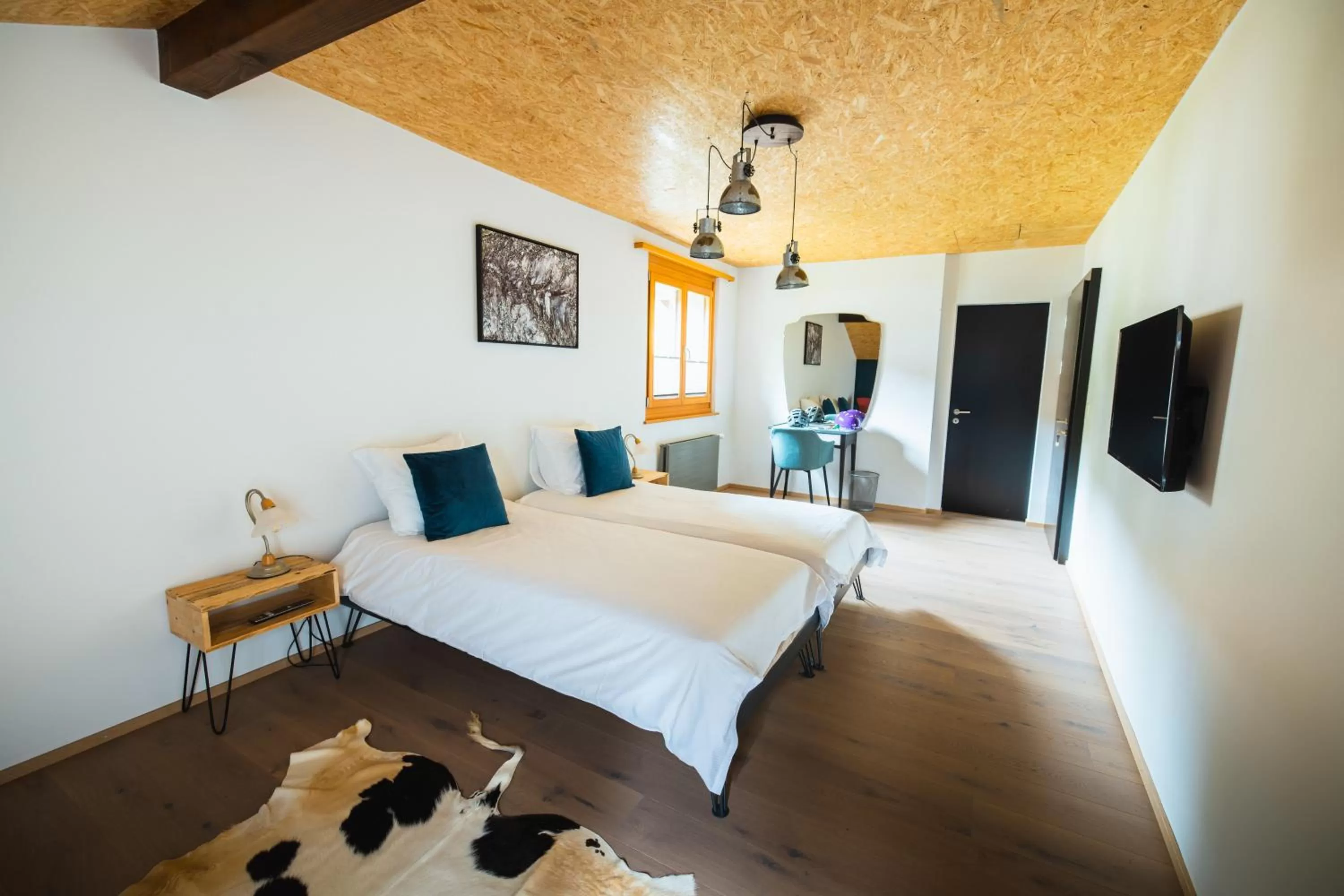 Bed in B&B La Forge de Diogne - luxury and cosy alpine lodge