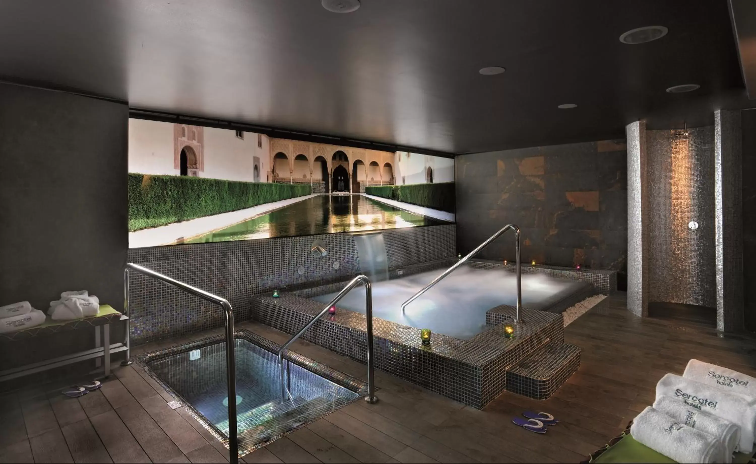 Sauna, Swimming Pool in Gran Hotel Luna de Granada