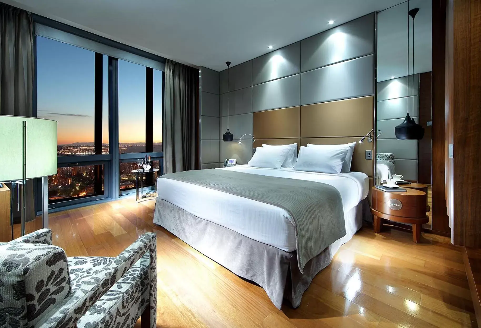 Bed in Eurostars Madrid Tower