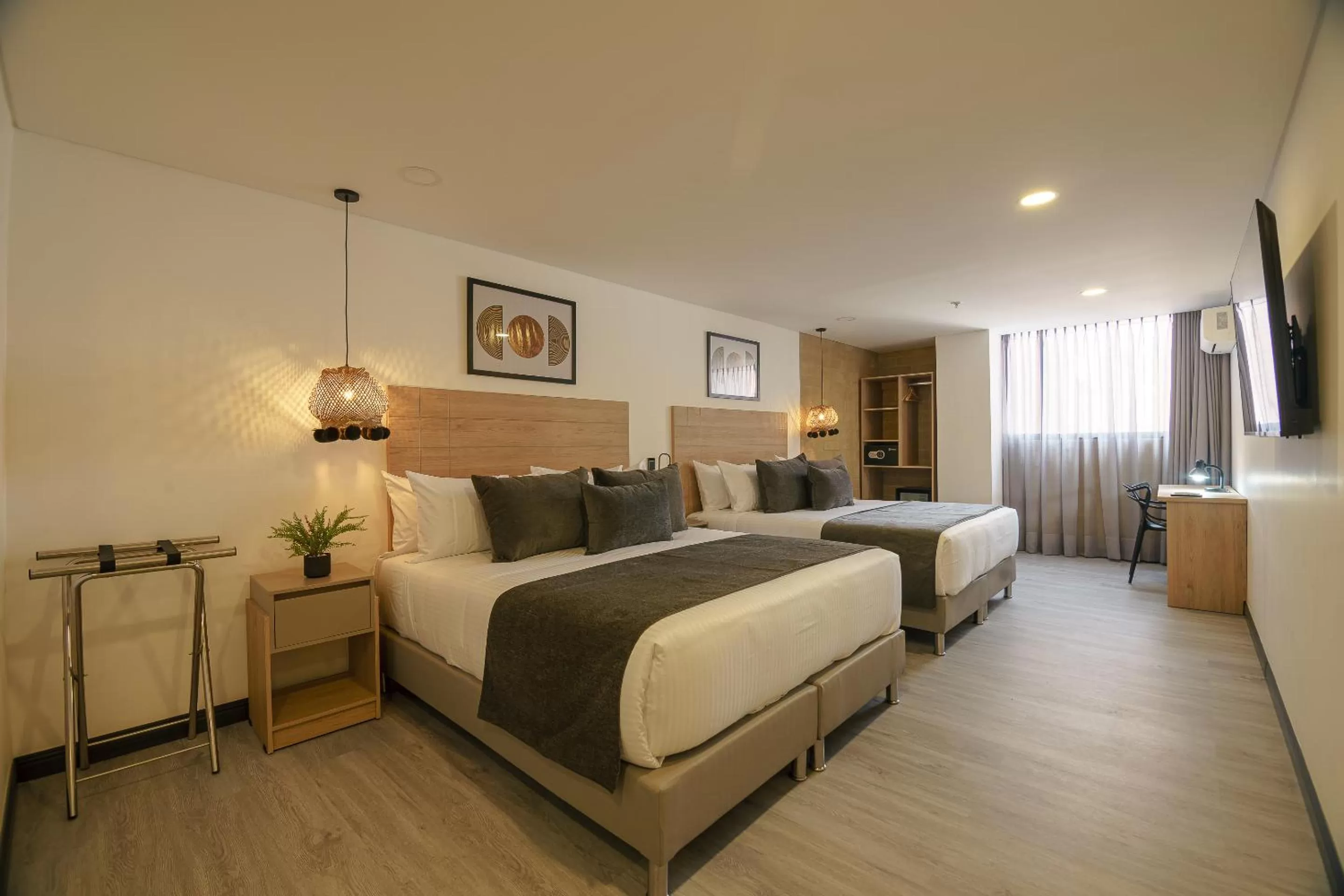 Photo of the whole room, Bed in First Class Hotel