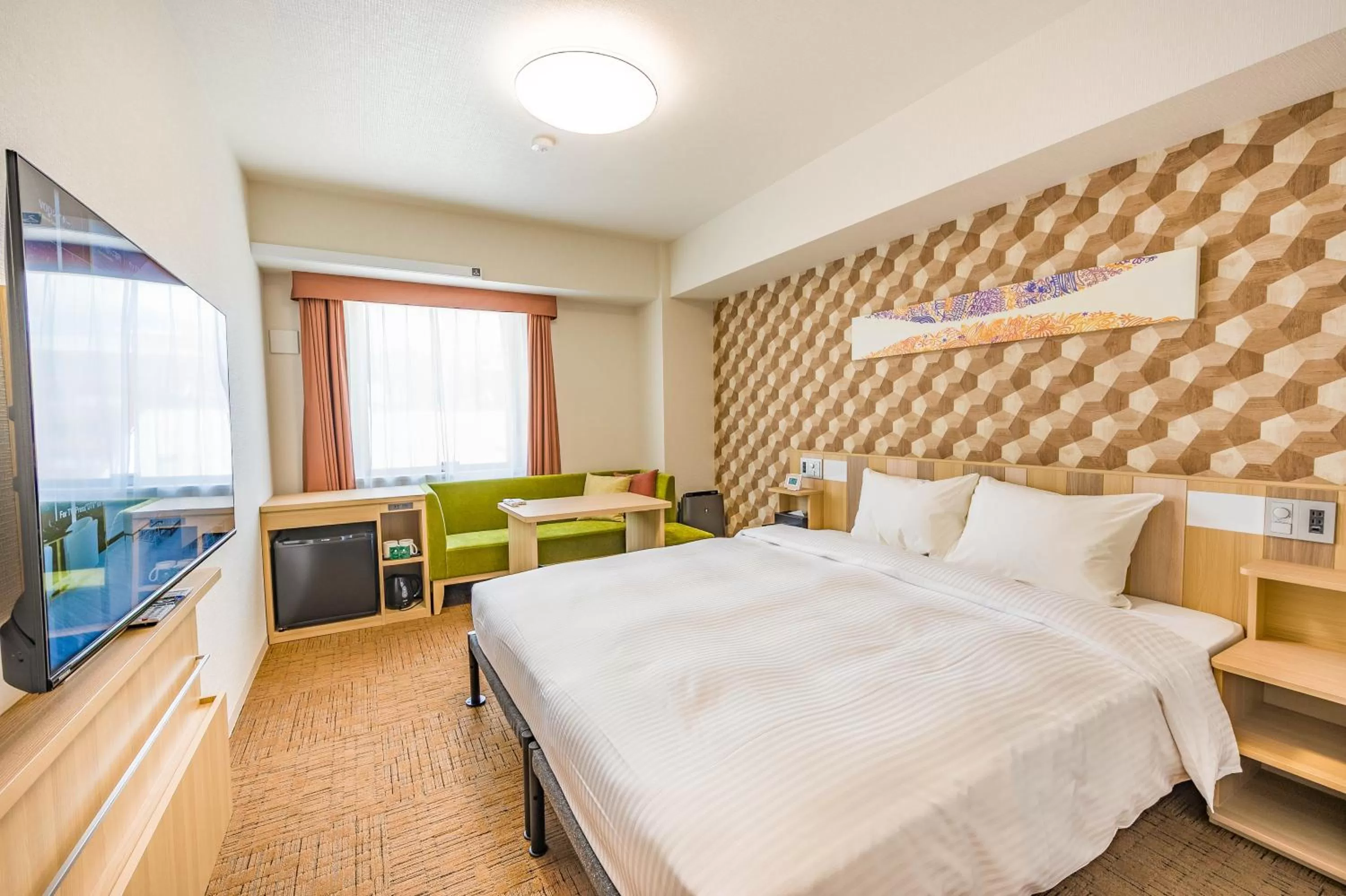 Photo of the whole room, Bed in Tabino Hotel lit Matsumoto Milky white Onsen