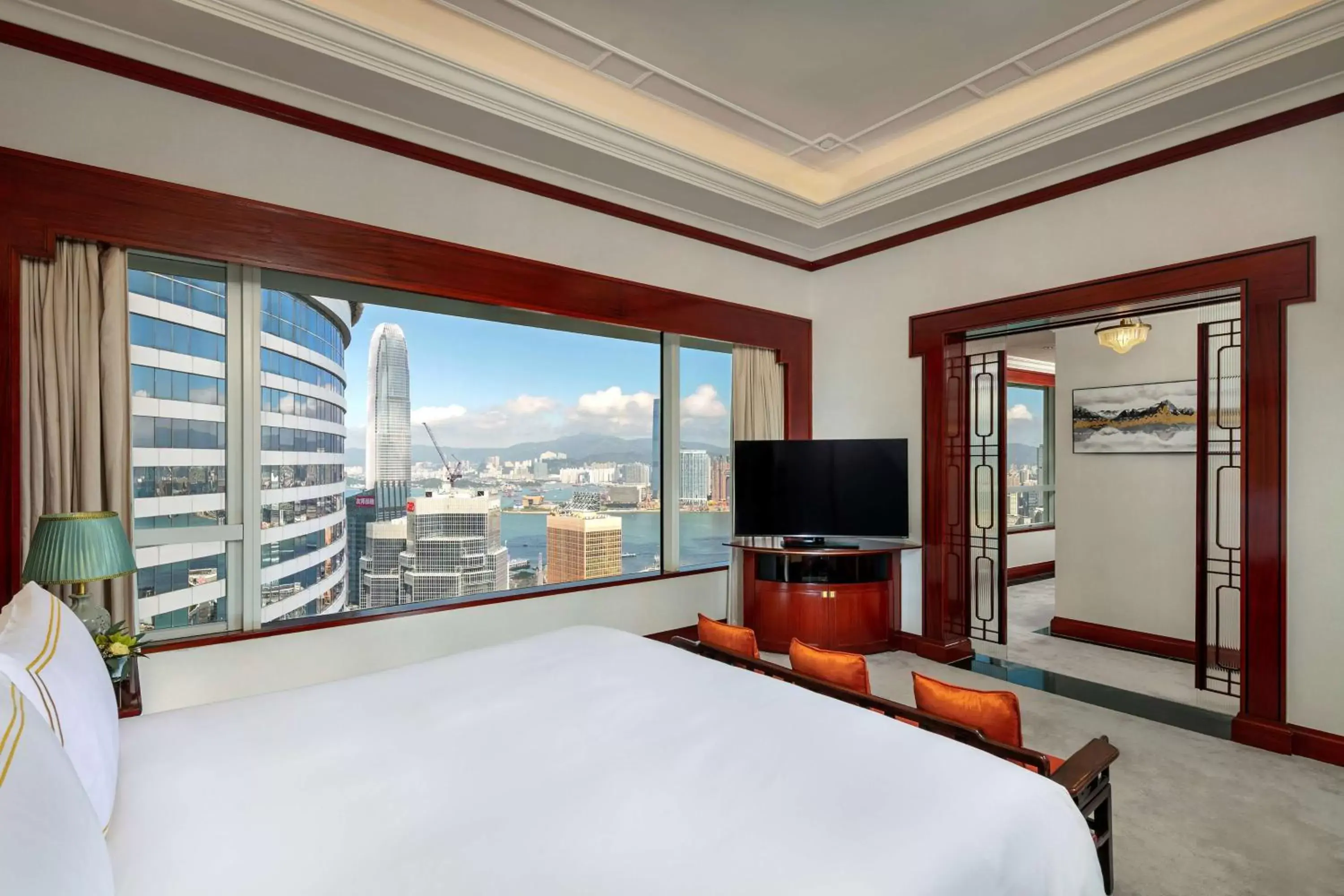 Bed in Conrad Hong Kong