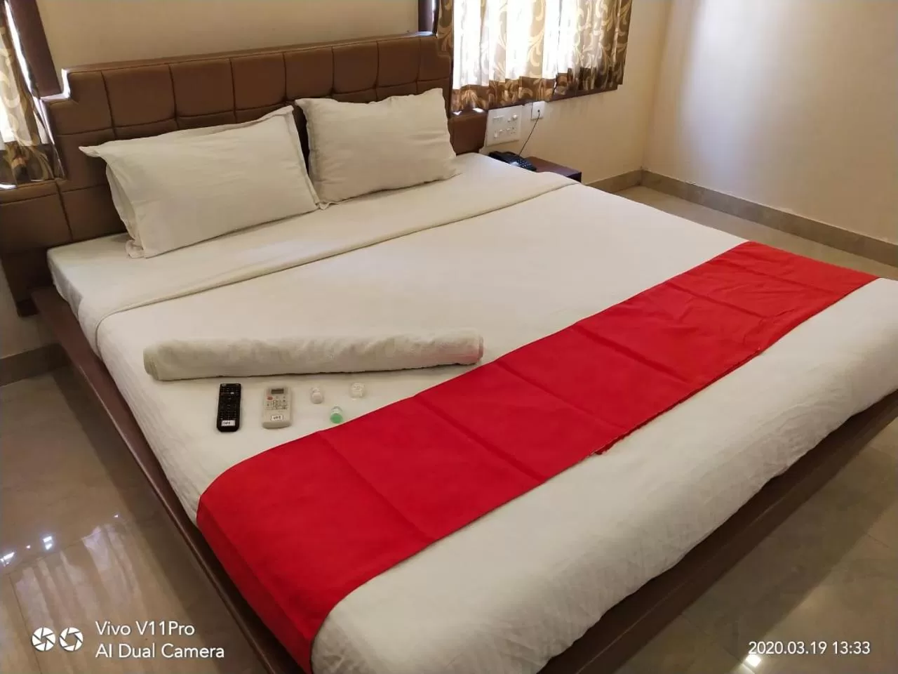 Bed in Sri Kamadhenu Residency