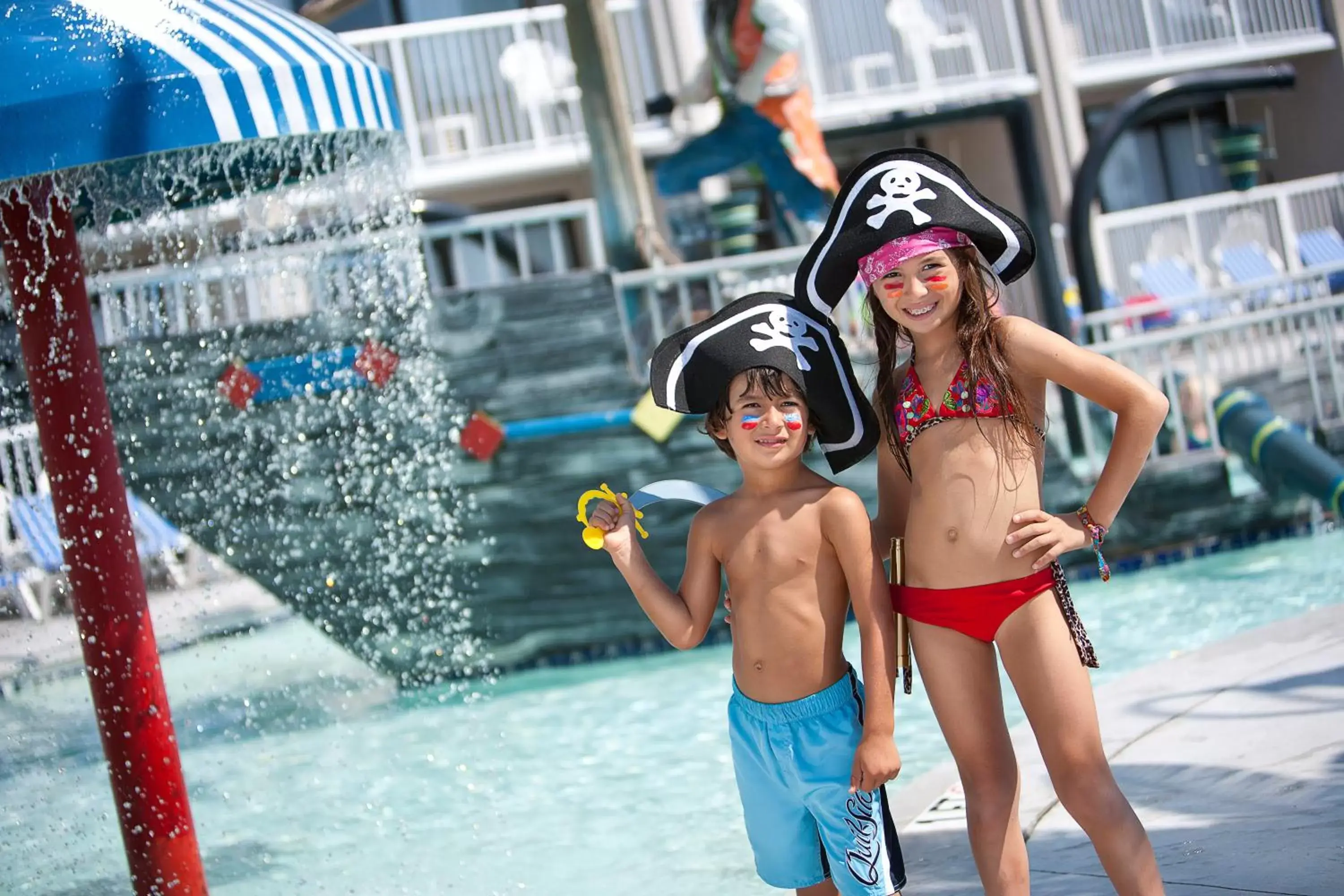 Swimming pool, Children in Hotel Blue