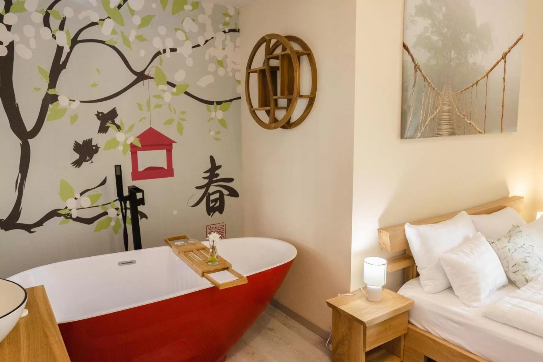 Bathroom, Bed in Dunakavics XIII Apartman