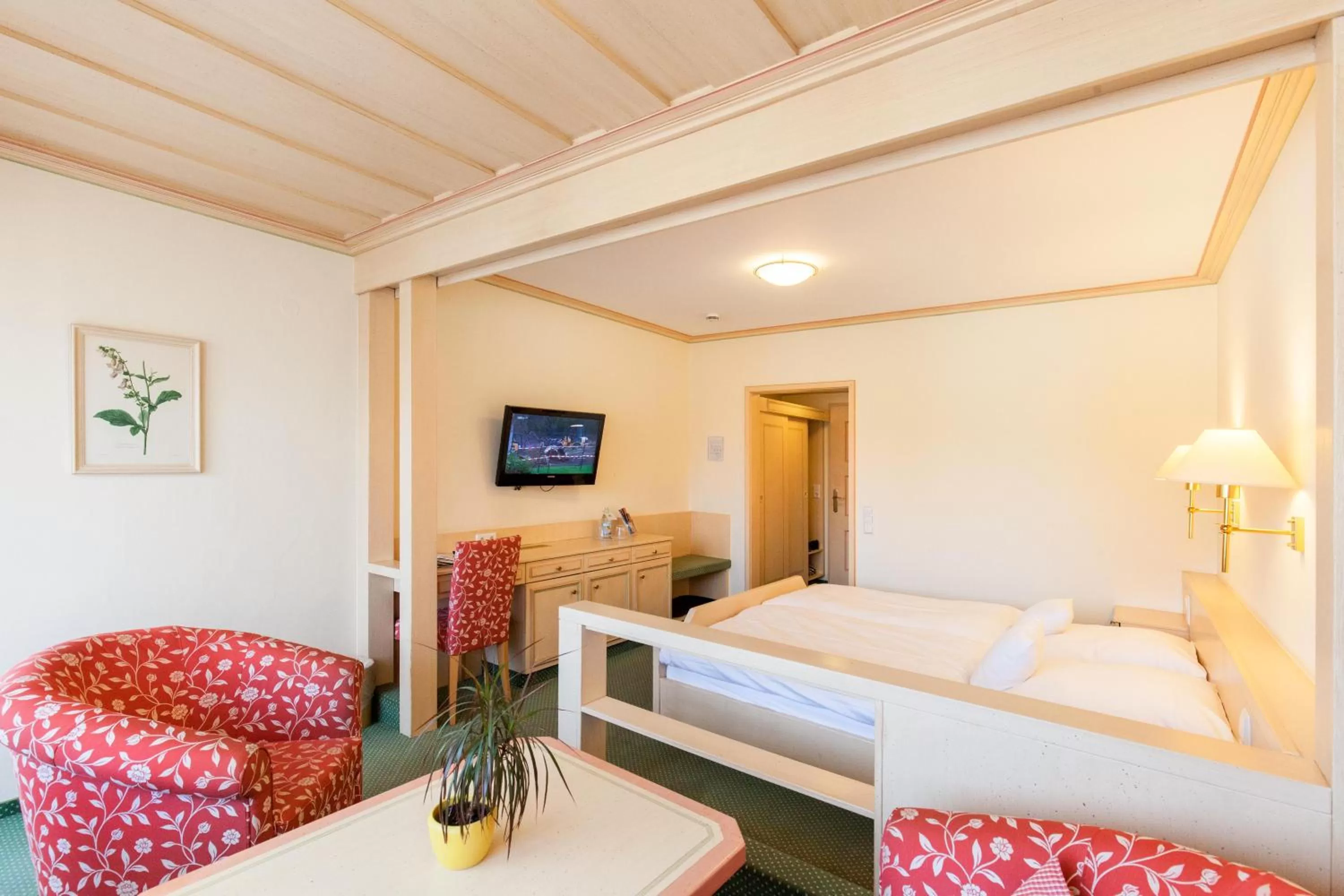 TV and multimedia, Bed in Landgasthof Hotel Hirsch