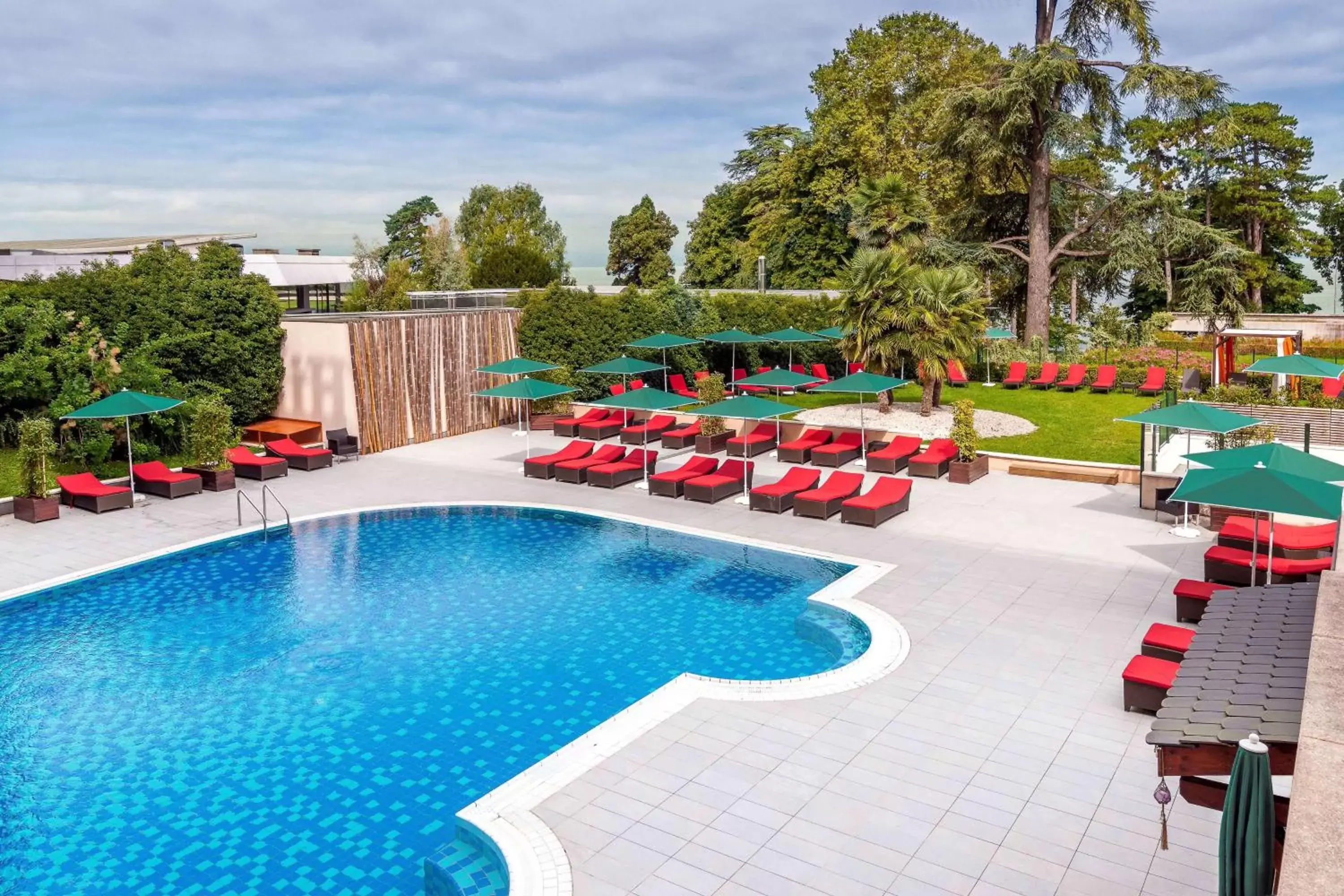 Pool View in Hilton Evian Les Bains