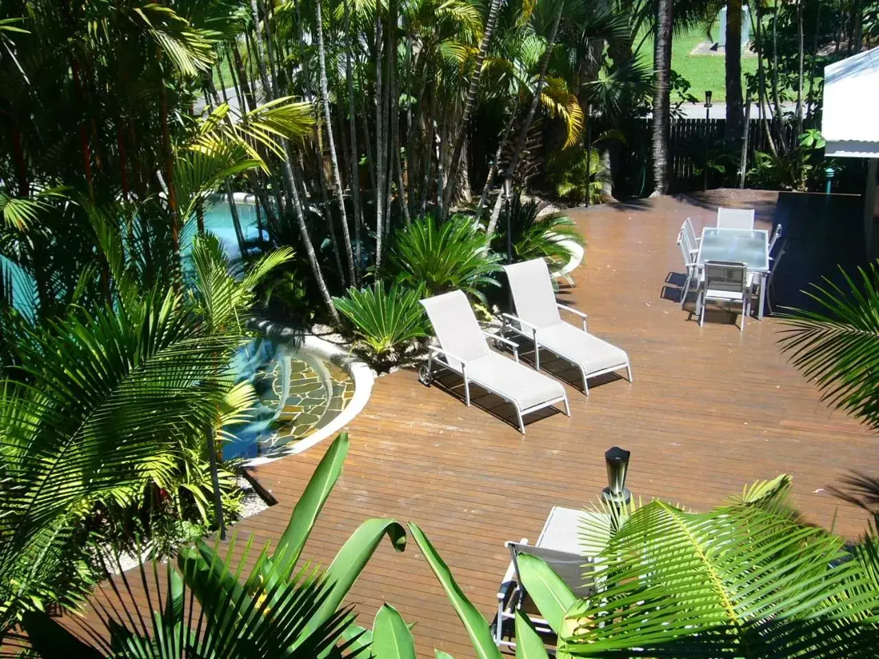 Balcony/Terrace, Pool View in Port Douglas Retreat