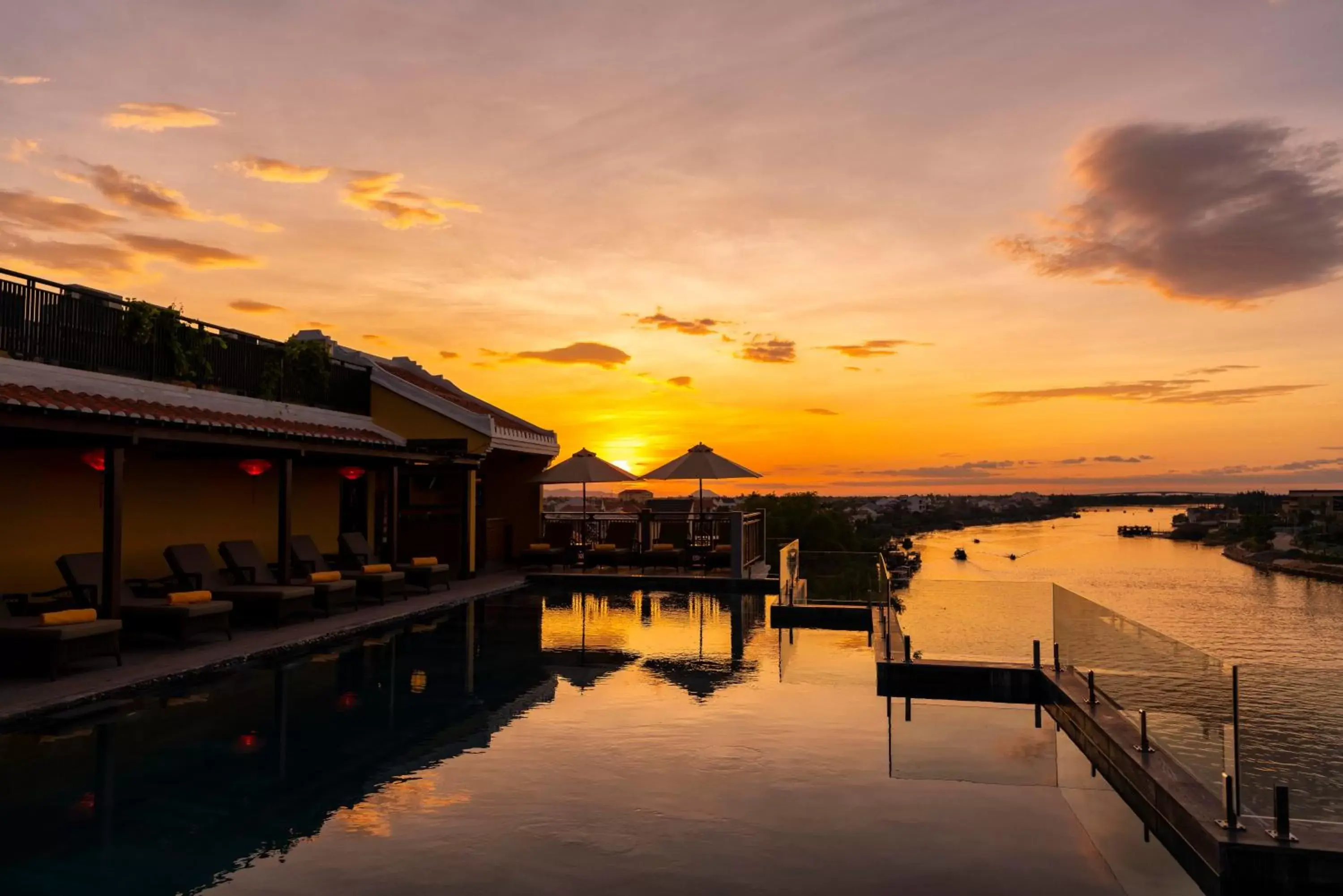 Swimming pool in Little Riverside Hoi An . A Luxury Hotel & Spa Swimming pool in Little Riverside Hoi An . A Luxury Hotel & Spa