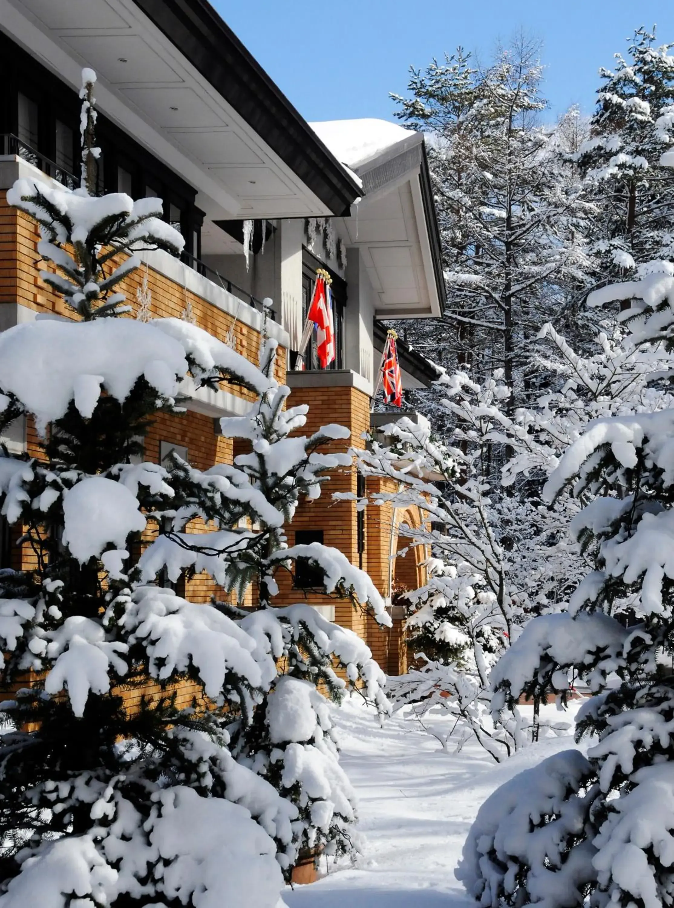 Facade/entrance, Winter in Hakuba Resort Hotel La Neige Higashikan