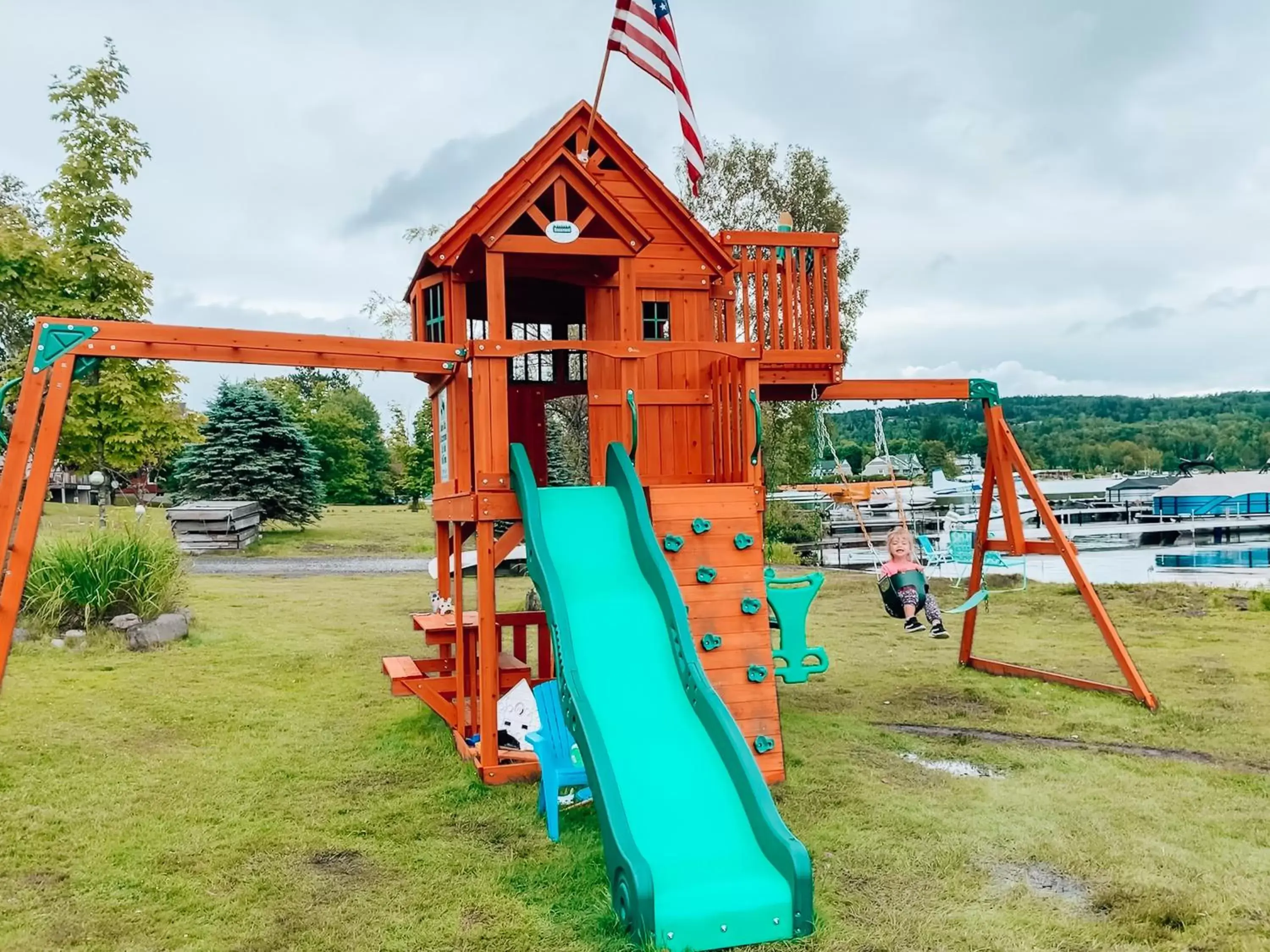 Children play ground, Children's Play Area in Rangeley Town & Lake