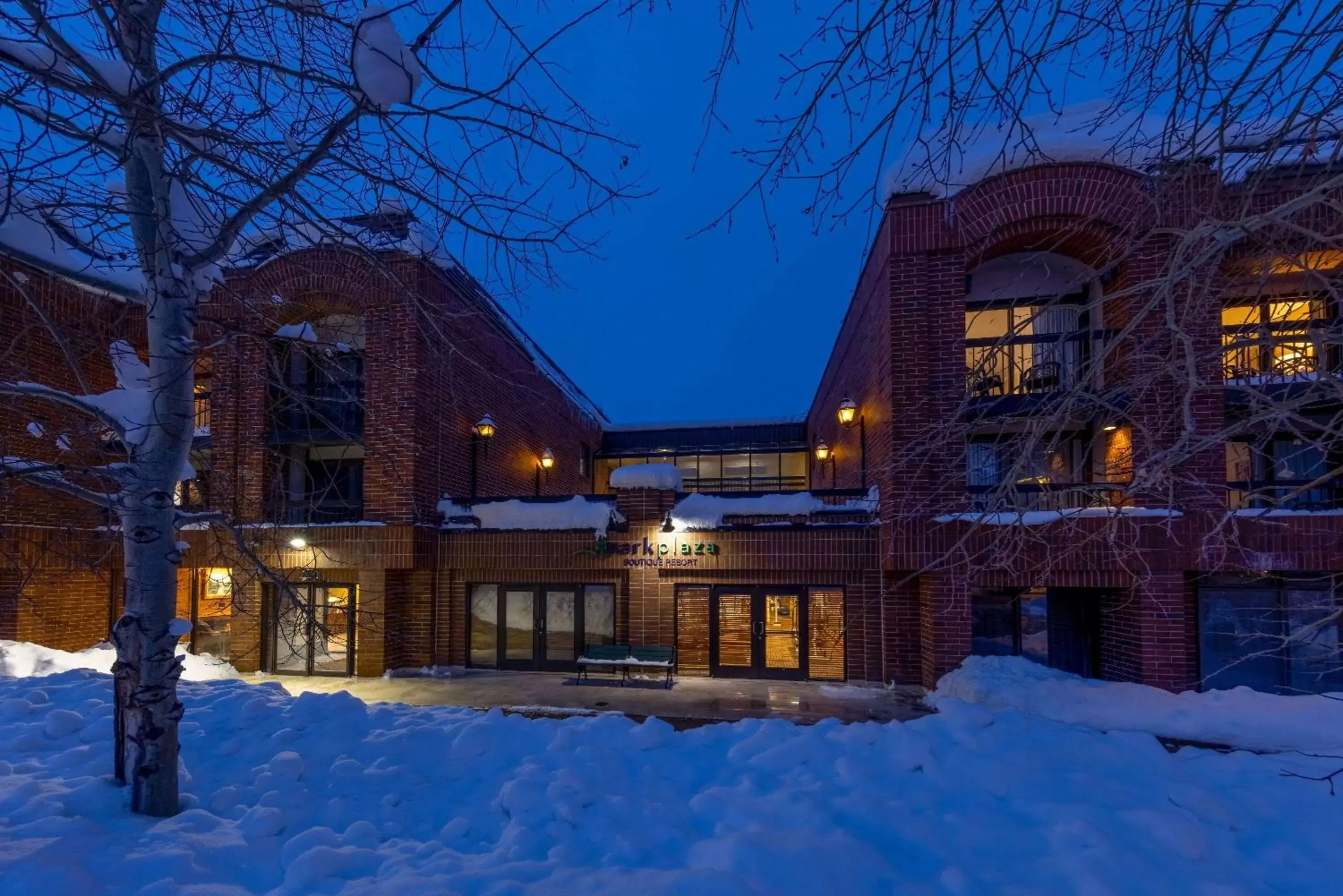 Property building, Winter in Park Plaza Resort Park City, a Ramada by Wyndham