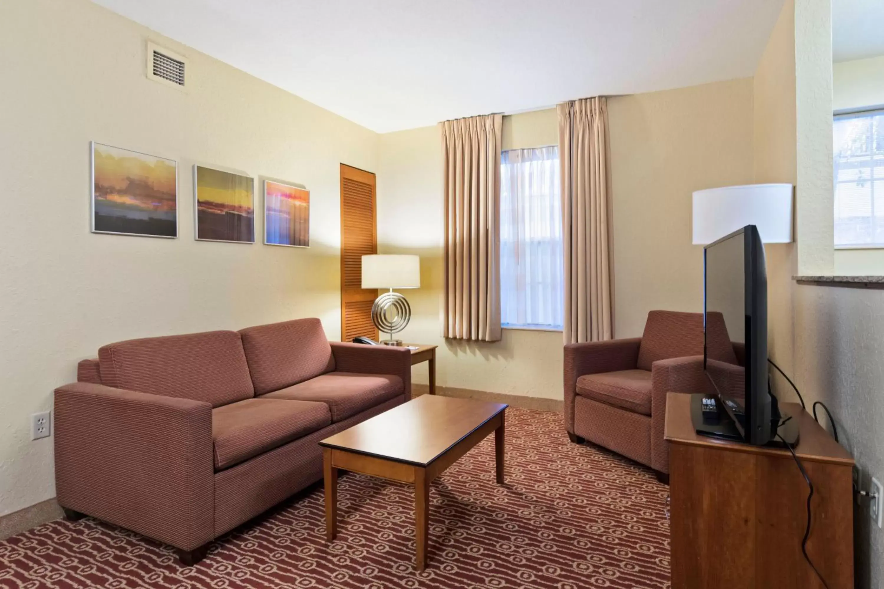 TV and multimedia, Seating Area in Extended Stay America Suites - Richmond - Glen Allen - Short Pump