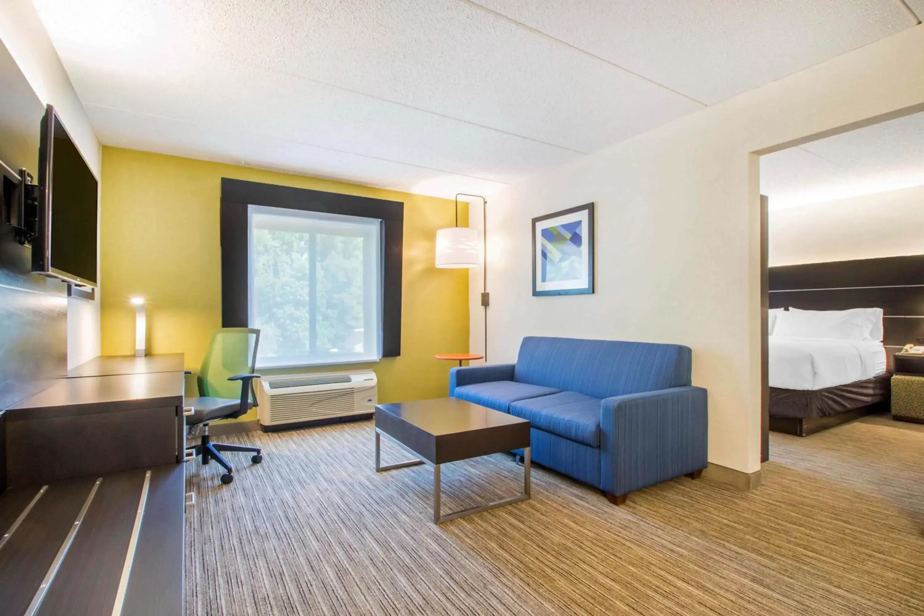 Photo of the whole room, Seating Area in Holiday Inn Express & Suites - Albany Airport - Wolf Road, an IHG Hotel