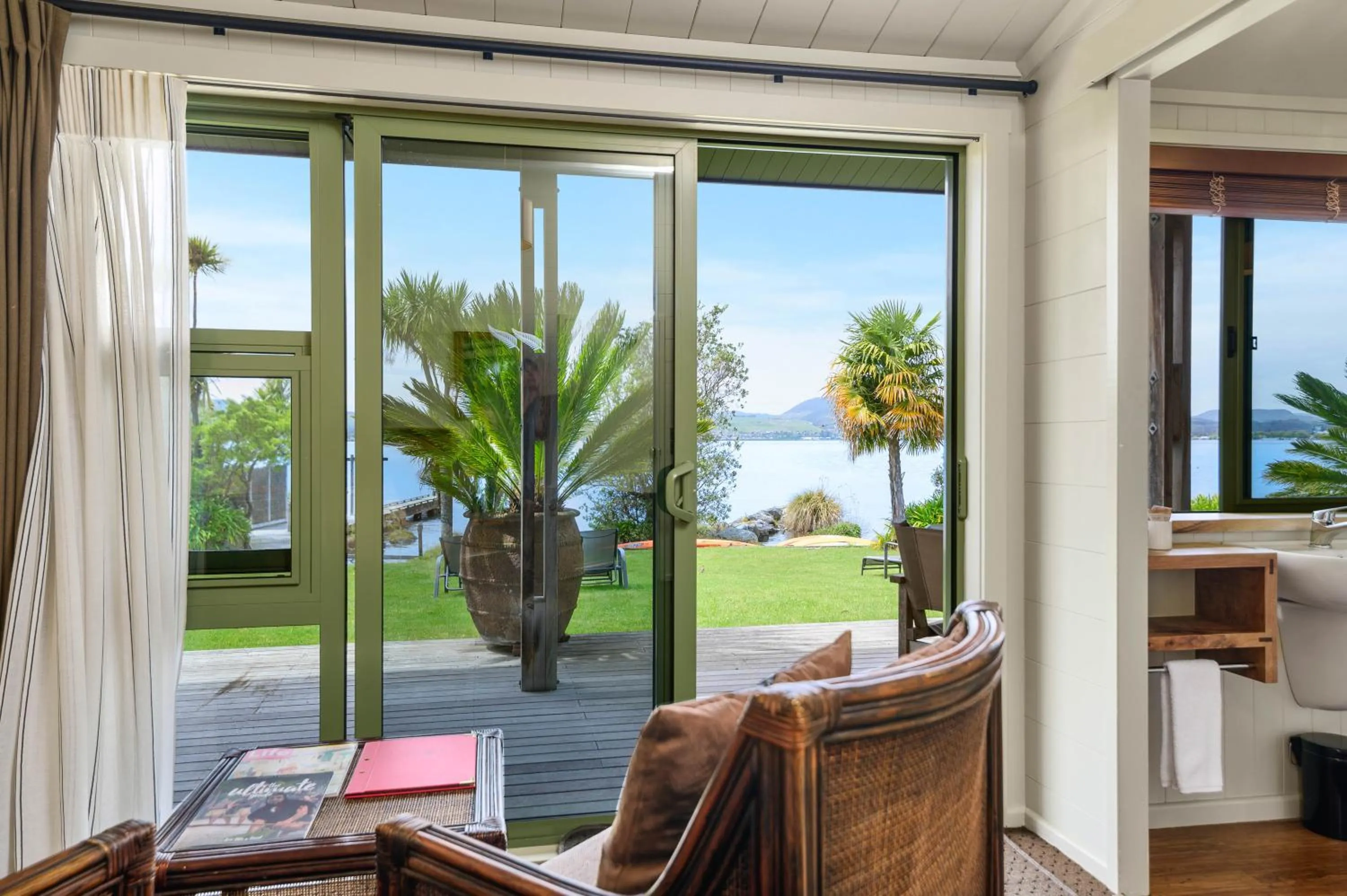 Garden view in Koura Lodge