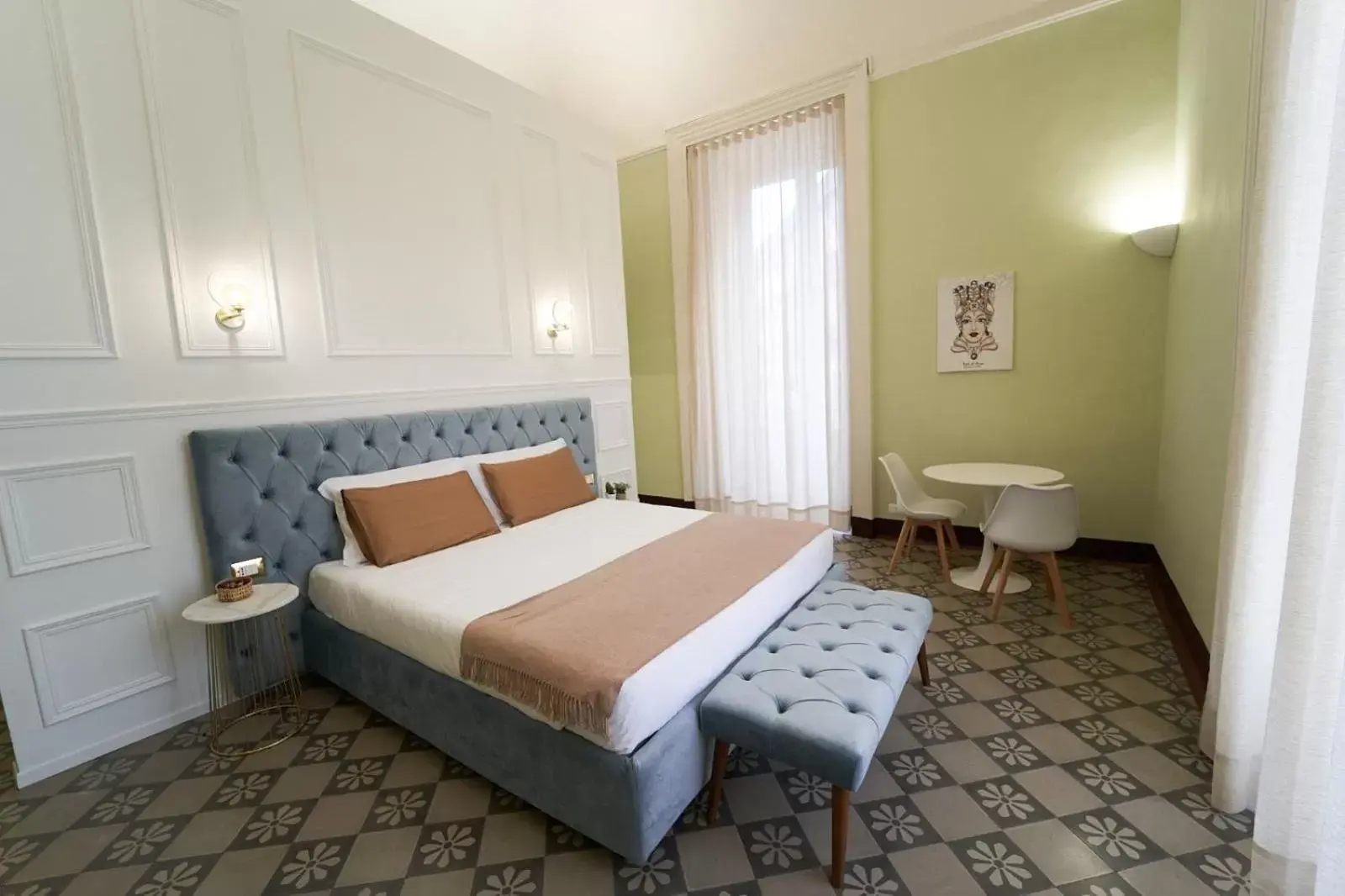 Bed in Toscano Palace Luxury Rooms Catania