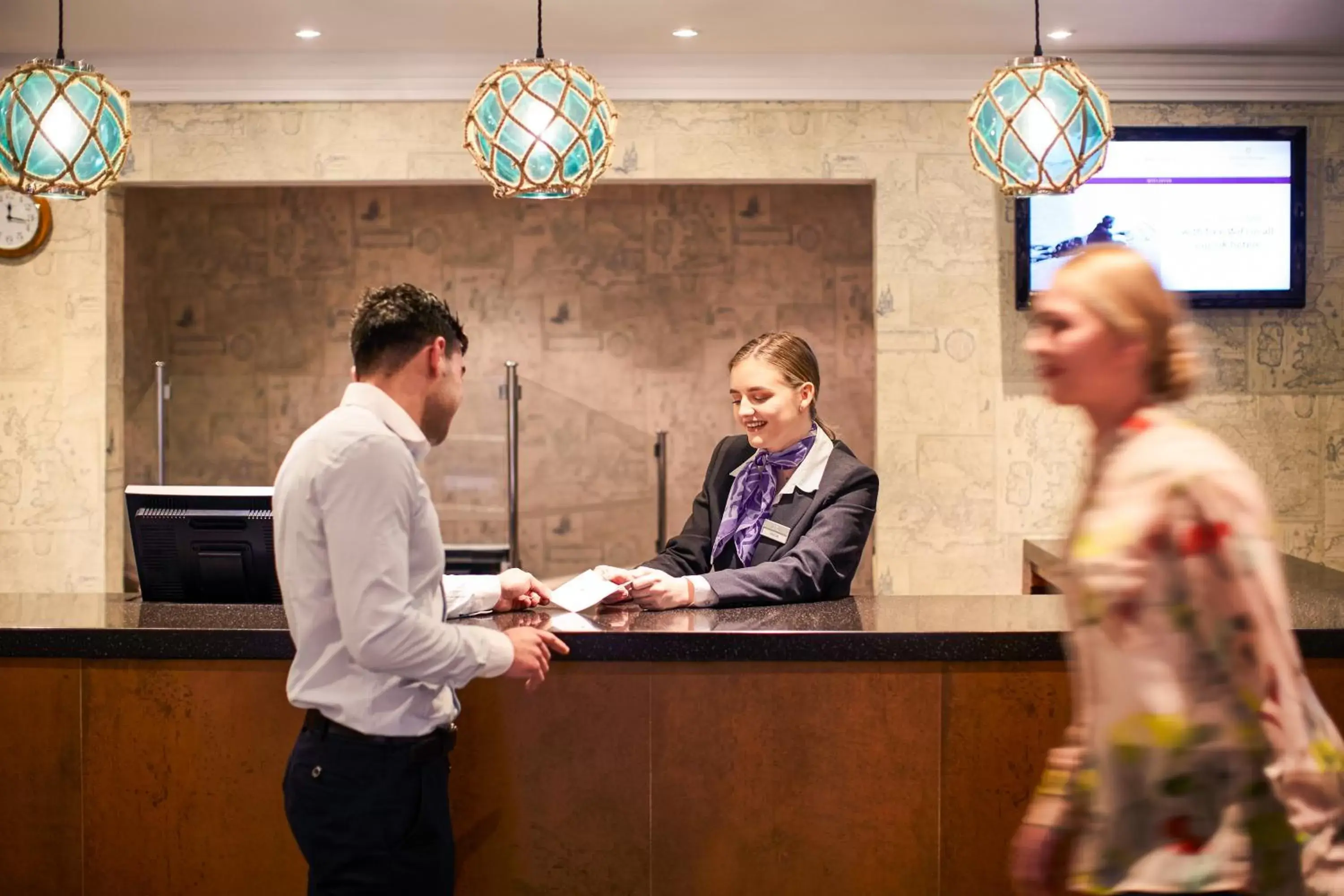 Lobby or reception in Mercure Liverpool Atlantic Tower Hotel