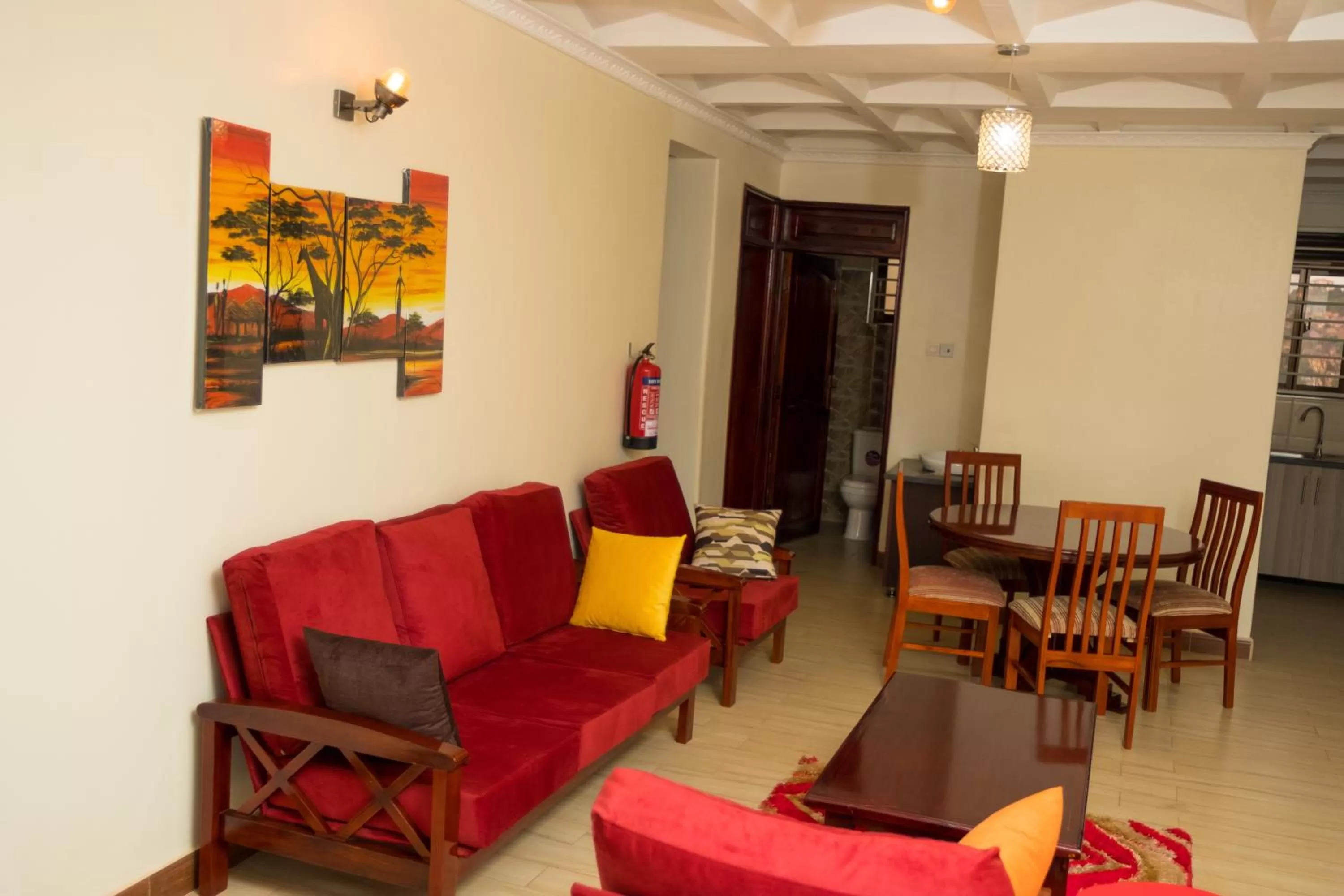 Living room, Seating Area in Kampala Suburbs Apartment