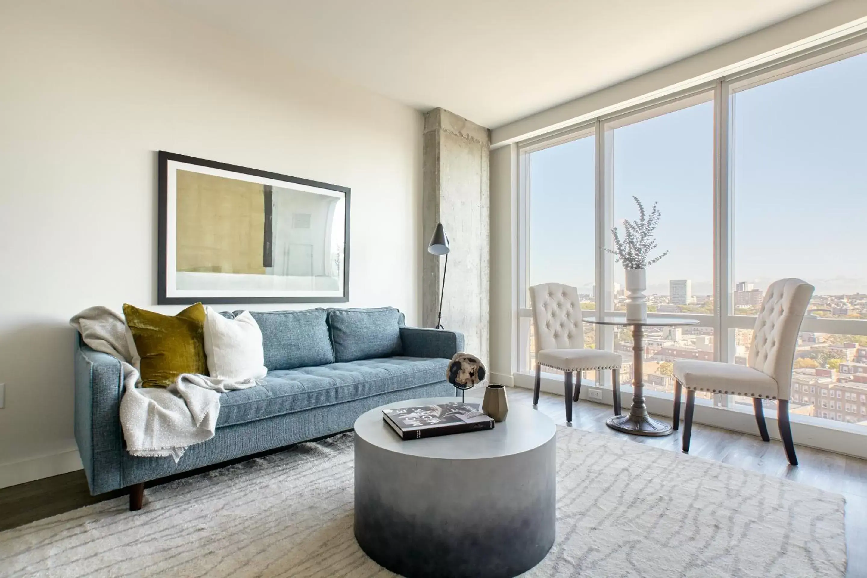 Living room, Seating Area in Sonder at Pierce Boston