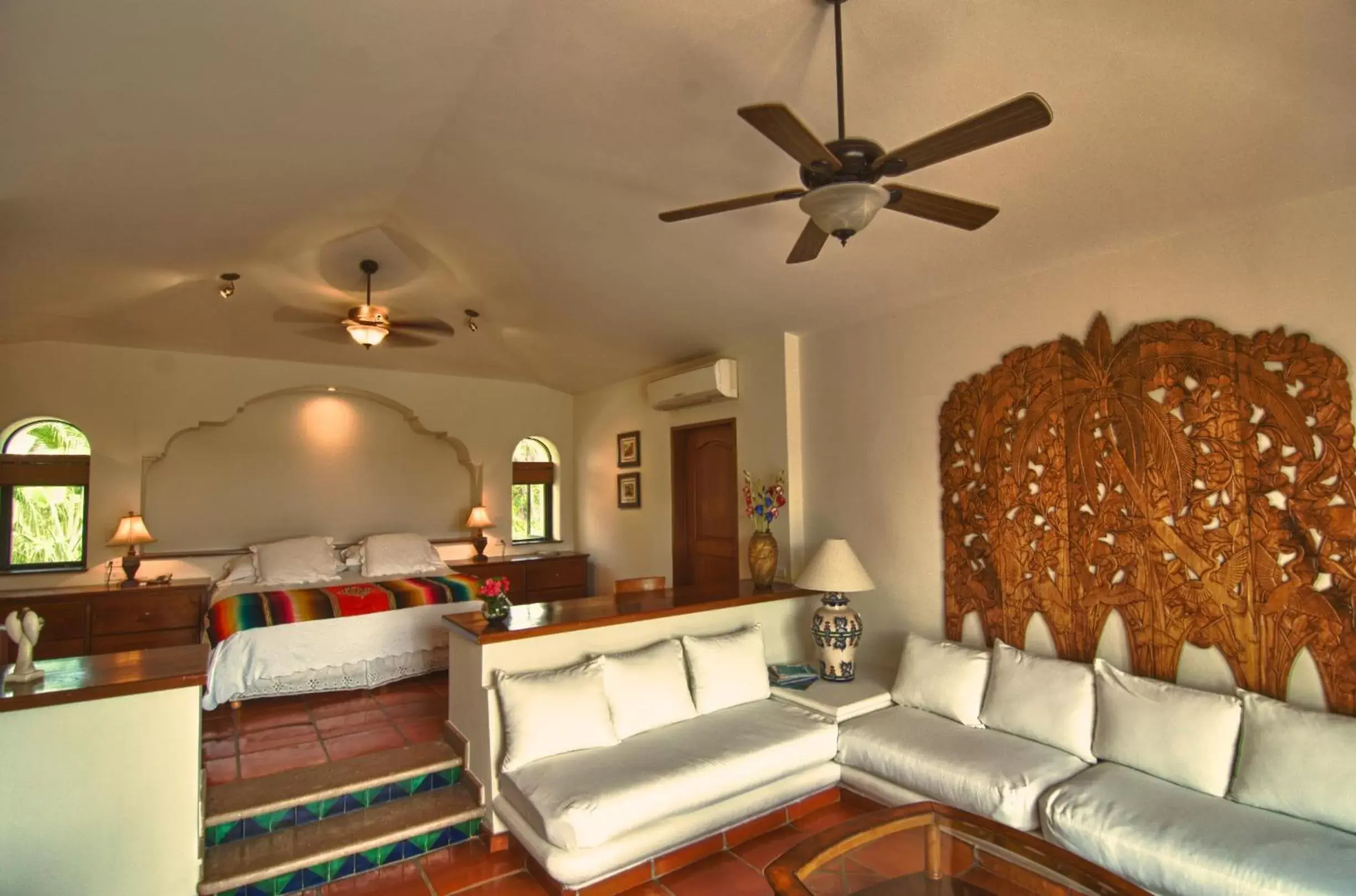 Bed, Seating Area in Hacienda Todos Los Santos