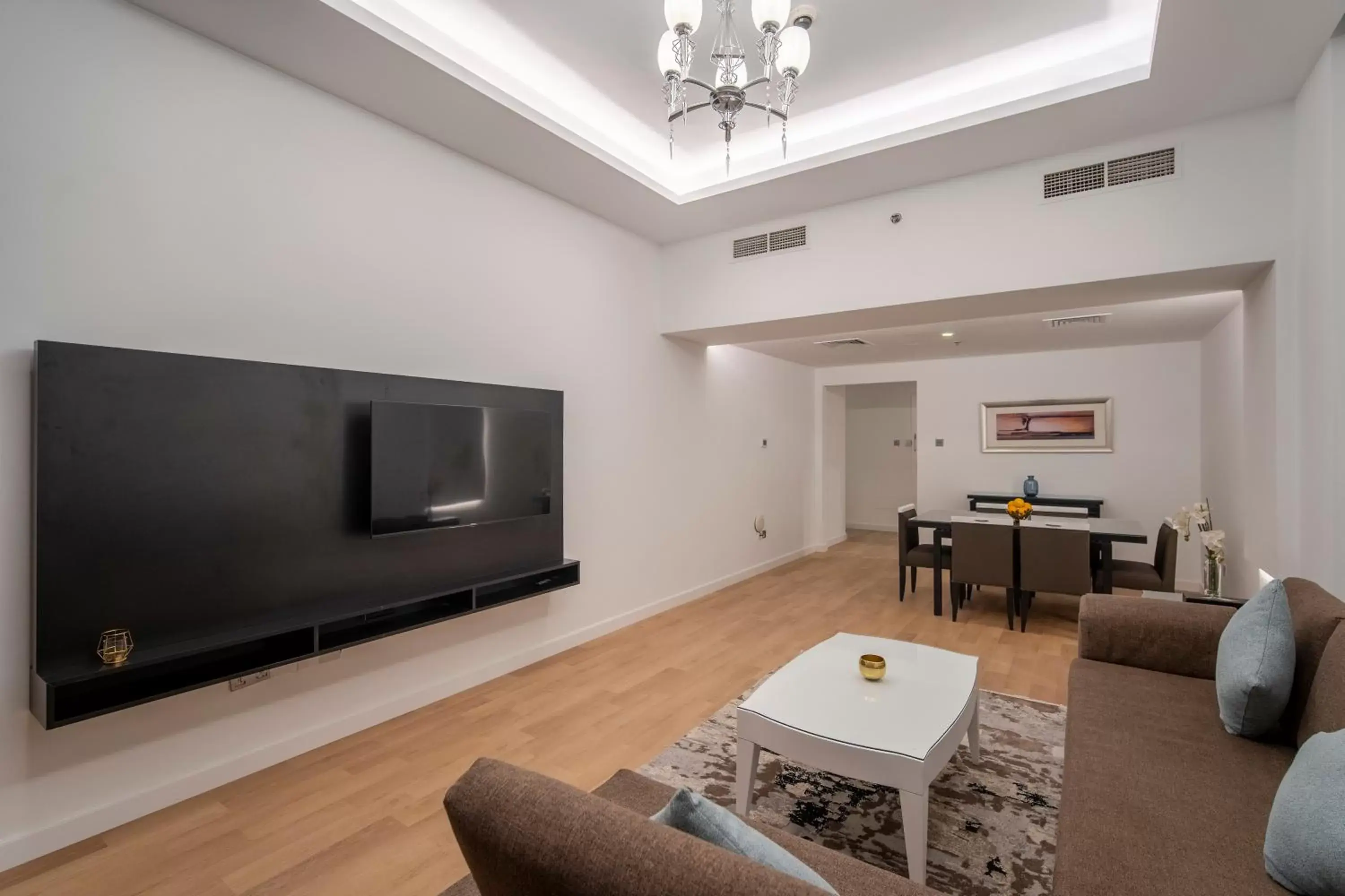 Living room, TV/Entertainment Center in Rose Garden Hotel Apartments - Al Barsha, Near Metro Station