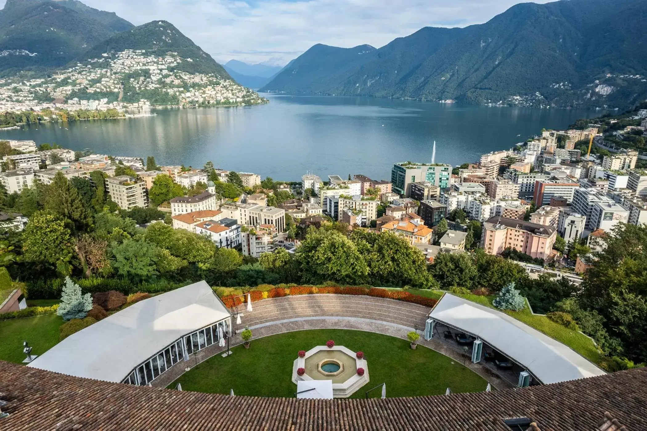 Lake view, Bird's-eye View in Villa Principe Leopoldo - Ticino Hotels Group