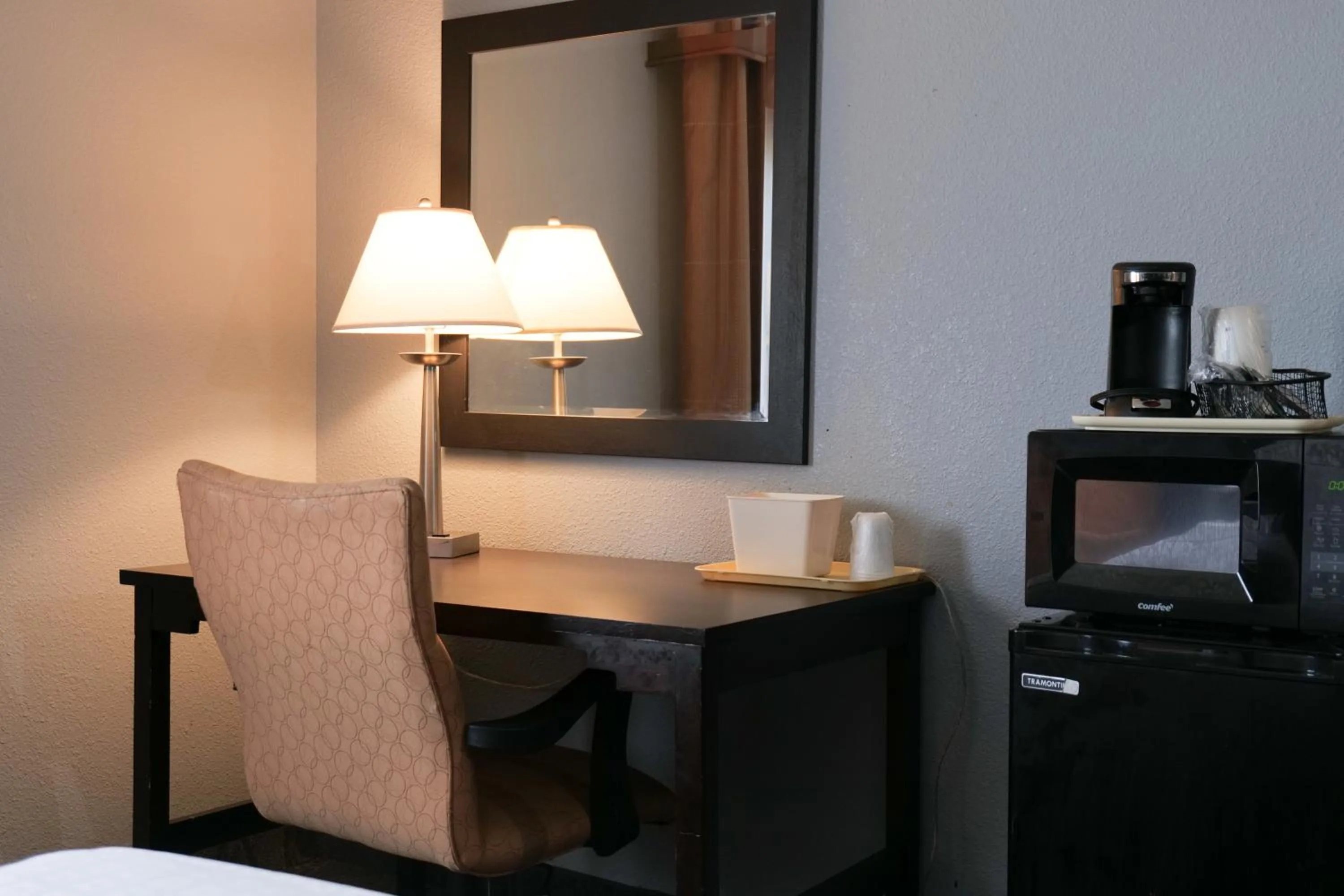 hair dresser, Bed in Baymont by Wyndham Flint Airport North