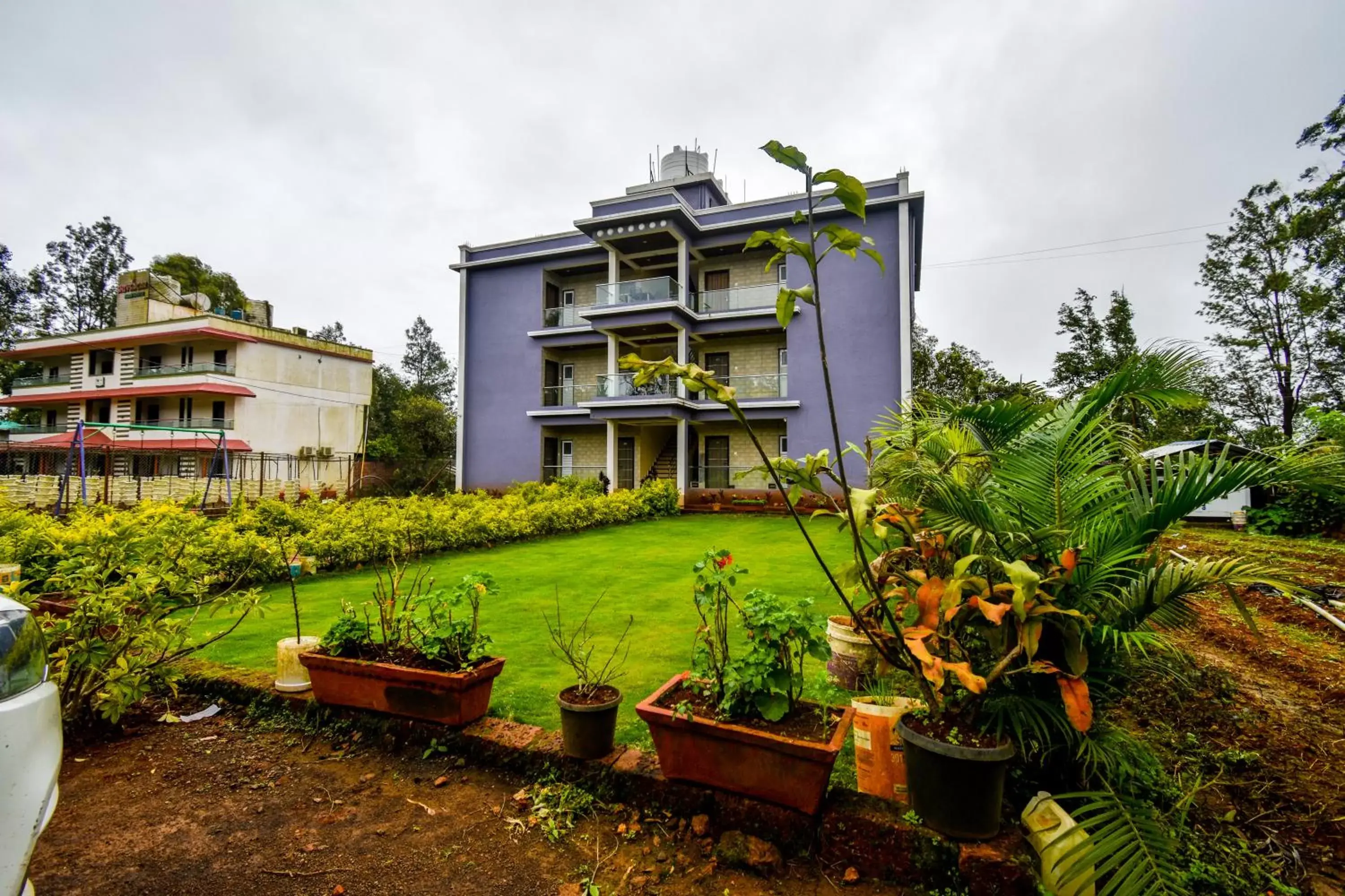 Garden view in Treebo Prince Palace Garden view in Treebo Prince Palace