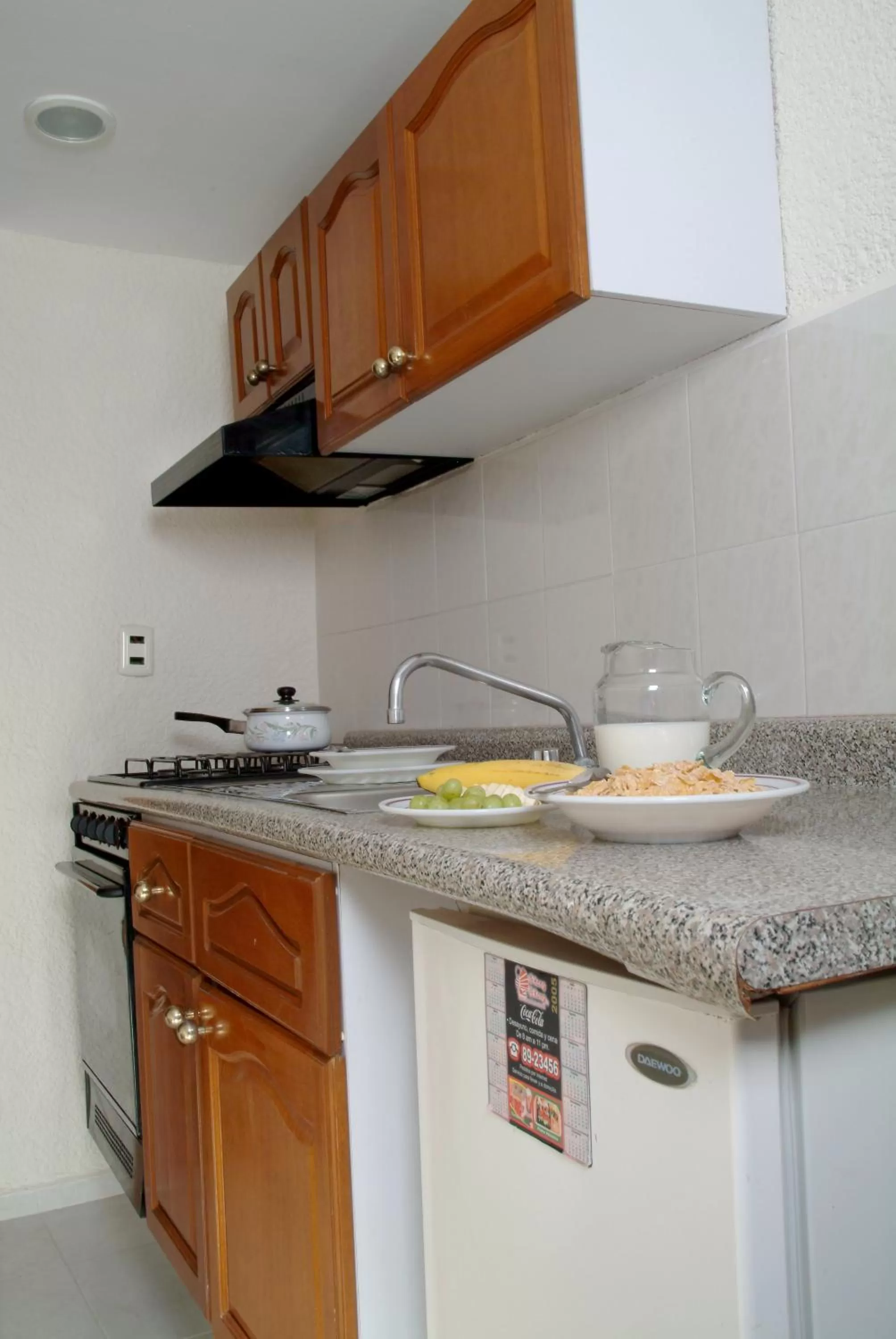 Kitchen or kitchenette in Hotel y Suites Nader