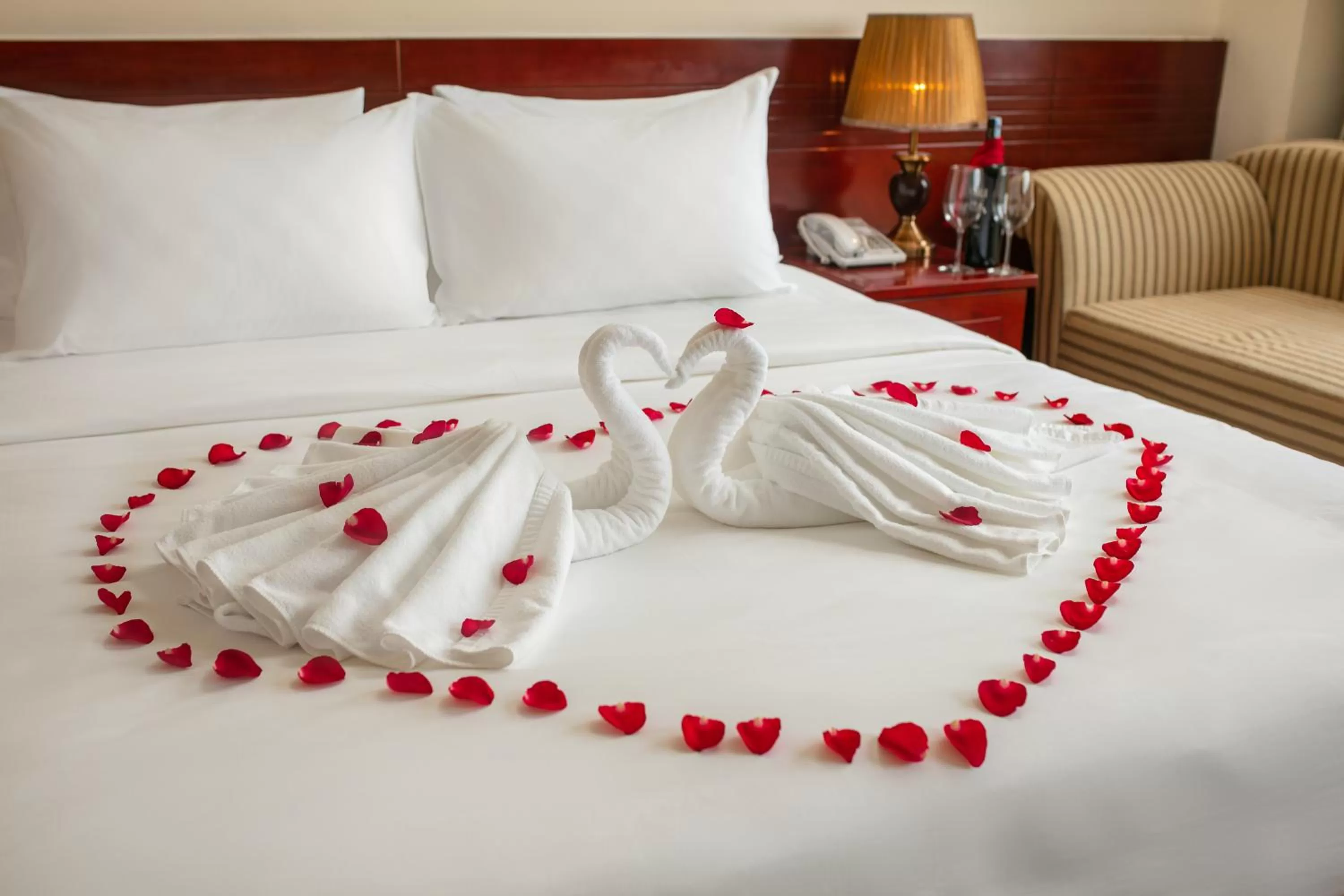 Bed in Hoa Dao Hotel