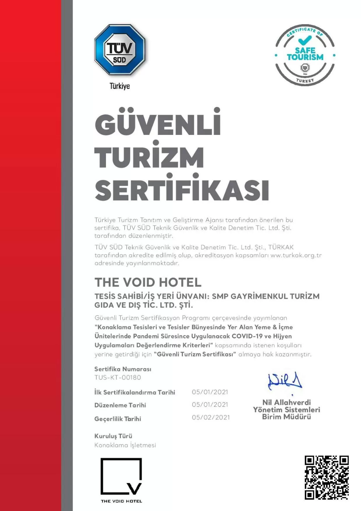 Logo/Certificate/Sign in The Void Hotel