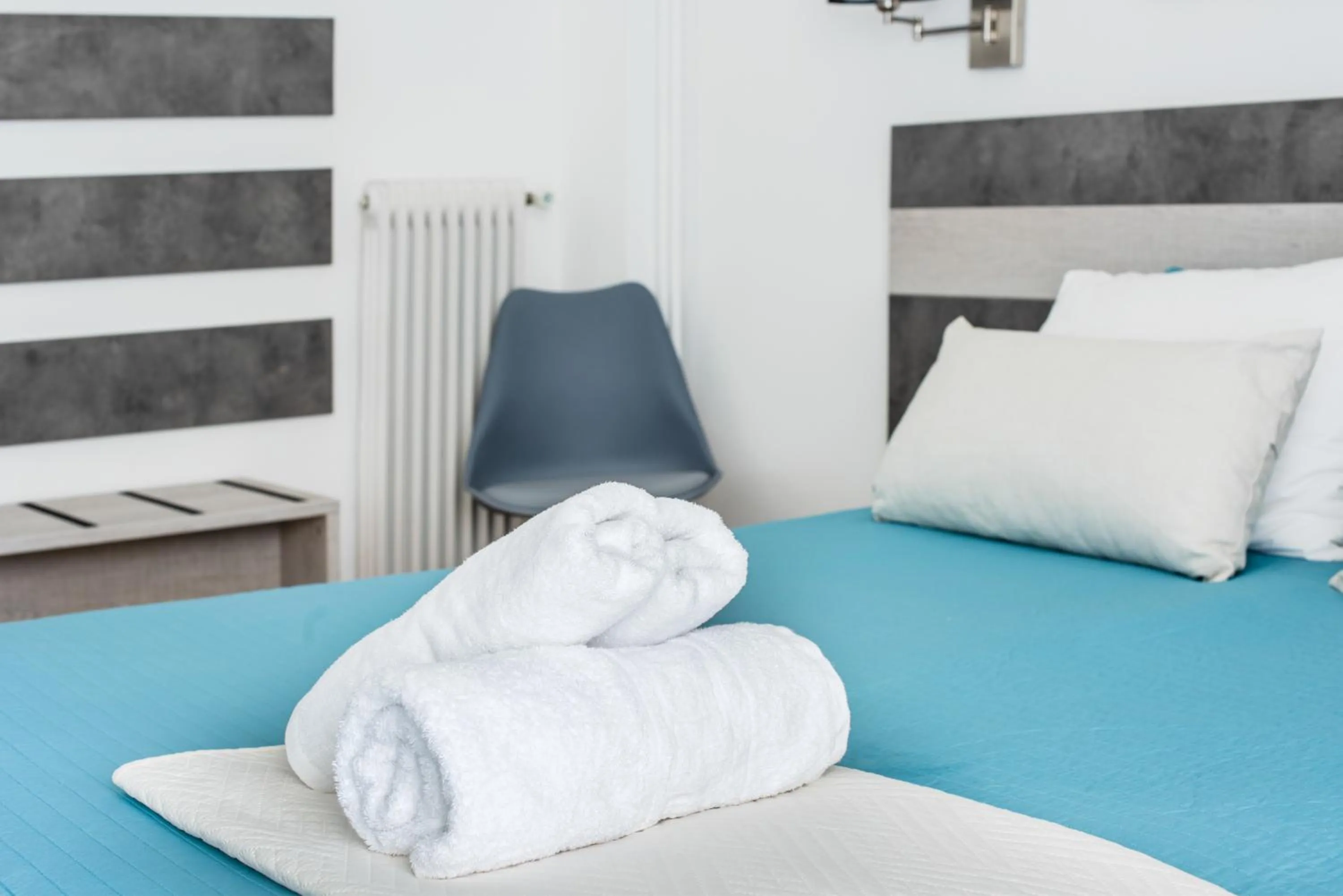 Property building, Bed in Myrto Hotel