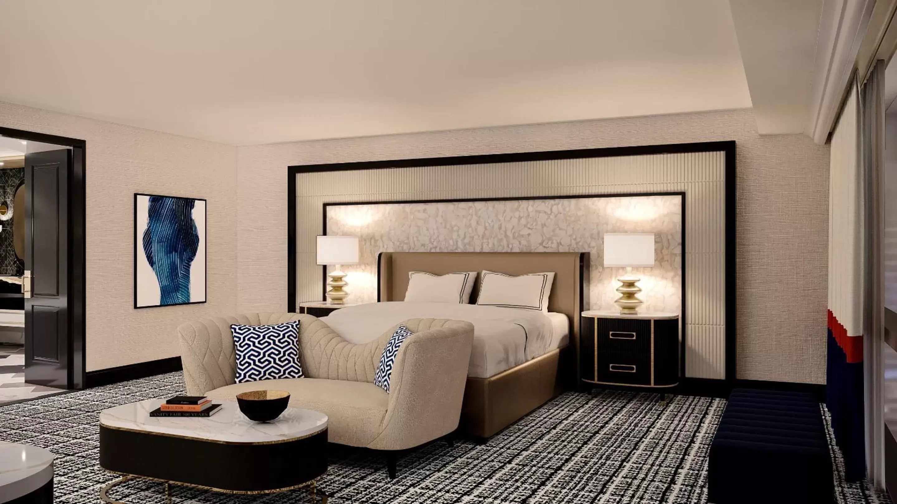 Bed in Paris Las Vegas Hotel & Casino