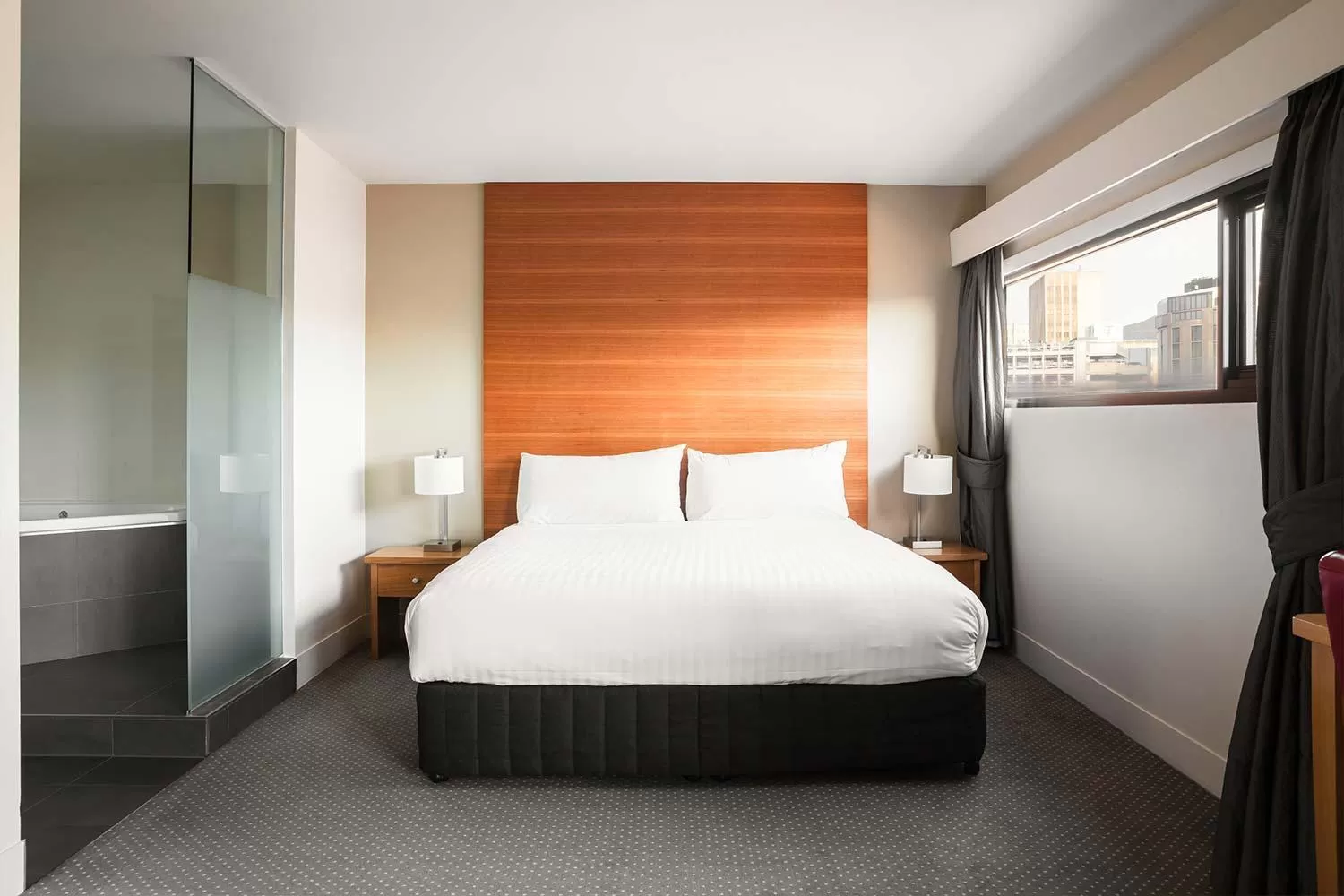 Bed in The Old Woolstore Apartment Hotel