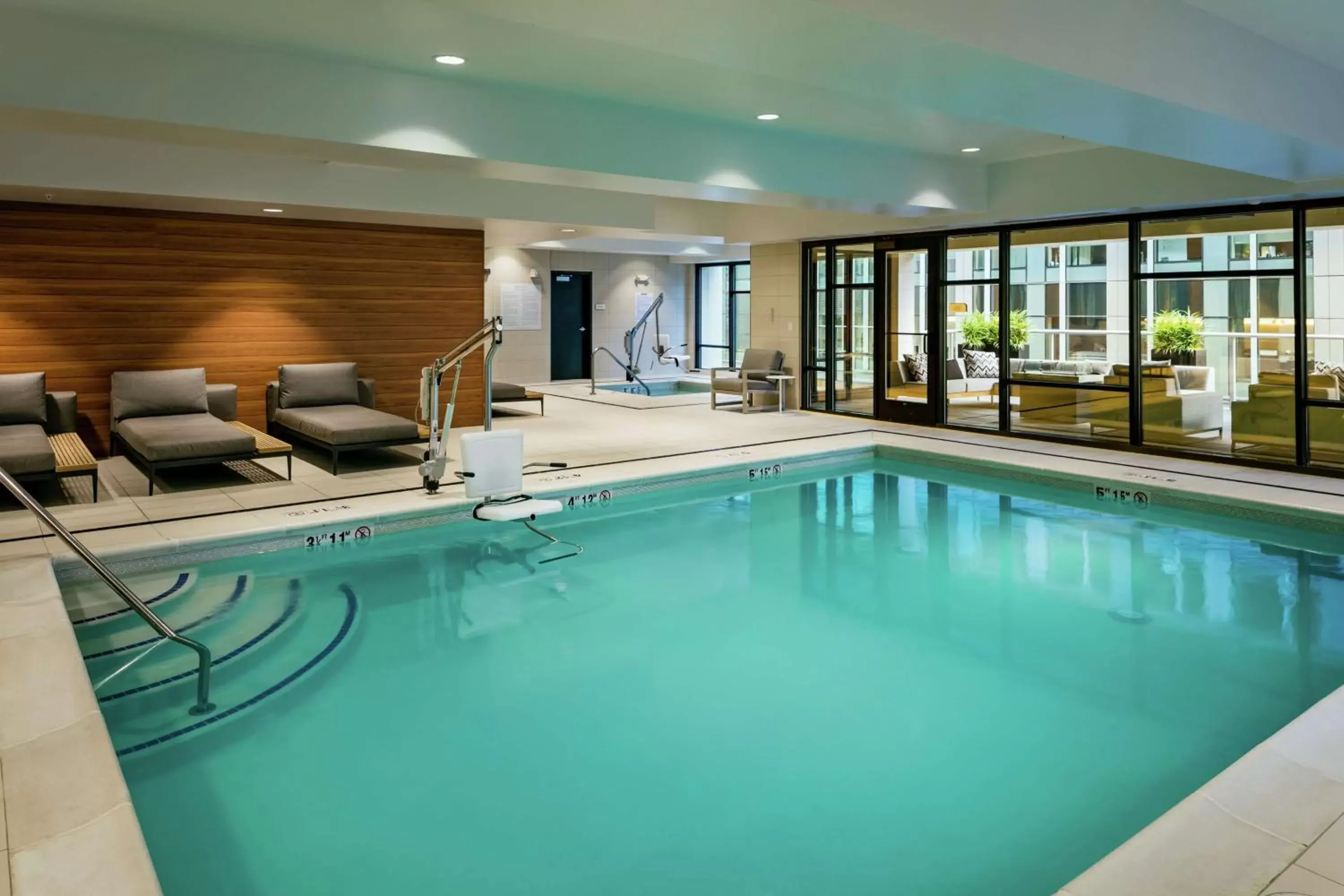 Pool view, Swimming Pool in Hilton Garden Inn Seattle Bellevue Downtown, WA